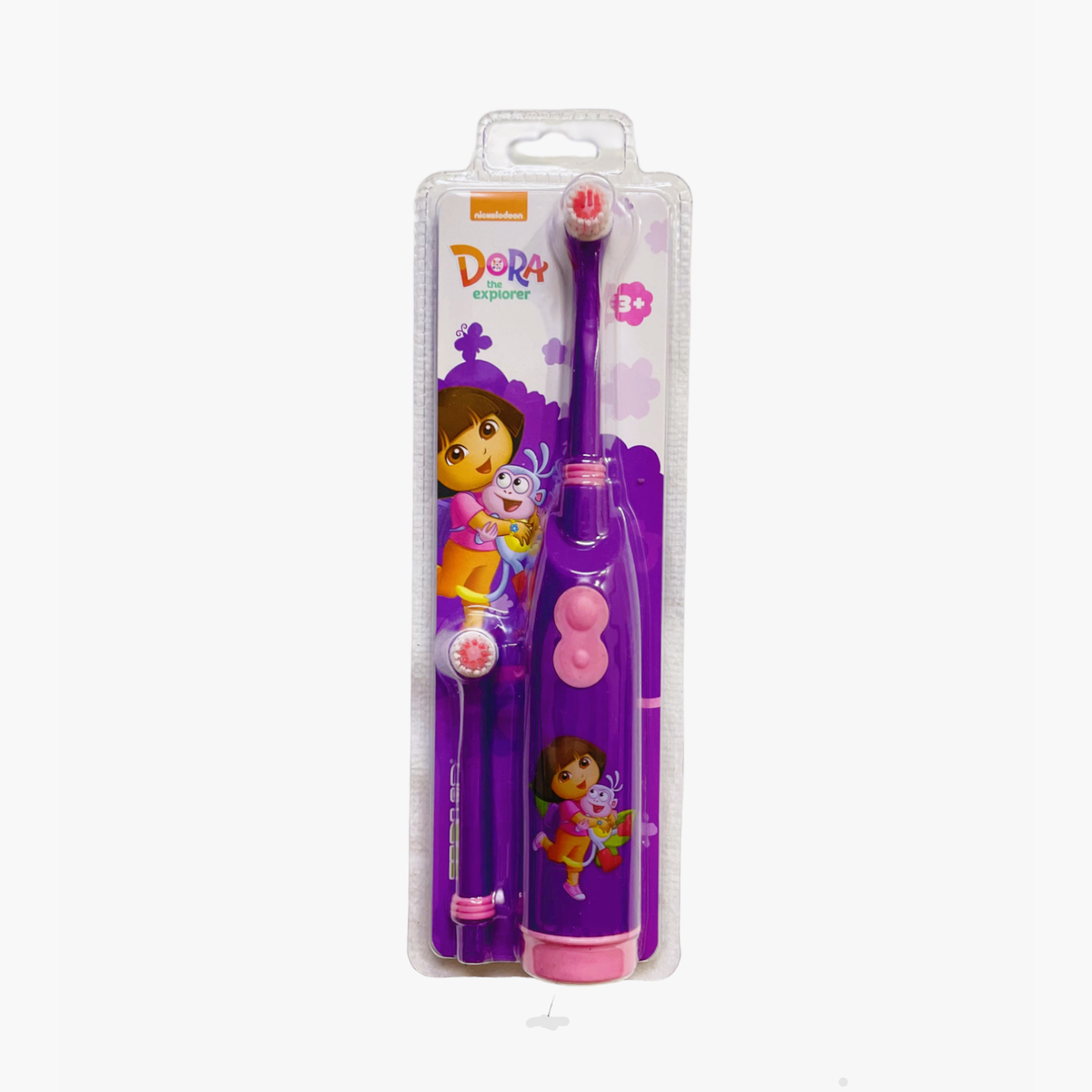 FabLab Dora The Explorer Print Battery Operated Toothbrush with Spare Brush & Rubber Handle-baby-bathandcare-oralcare-image-1