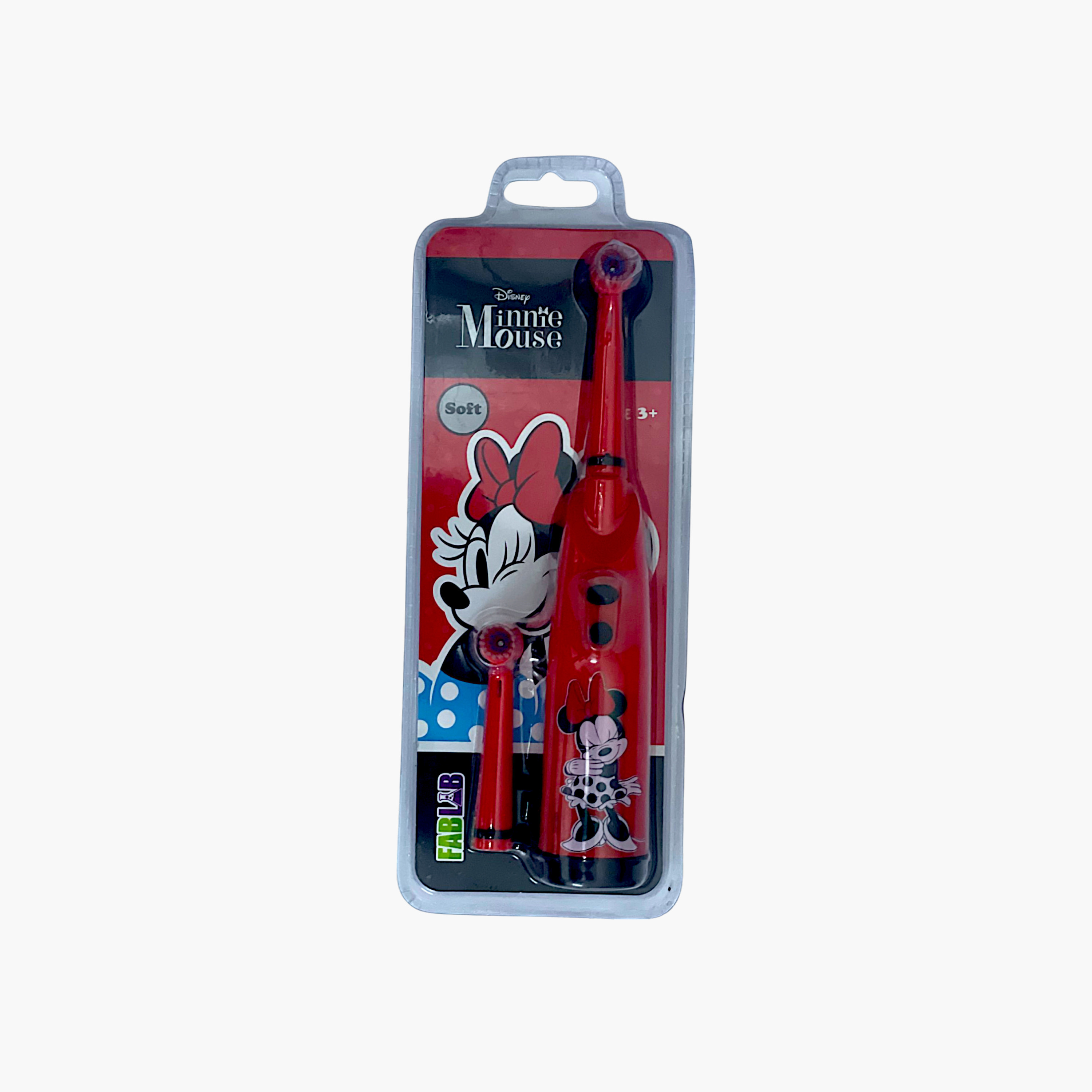 FabLab Minnie Print Battery Operated Toothbrush with Spare Brush & Rubber Handle-baby-bathandcare-oralcare-image-1