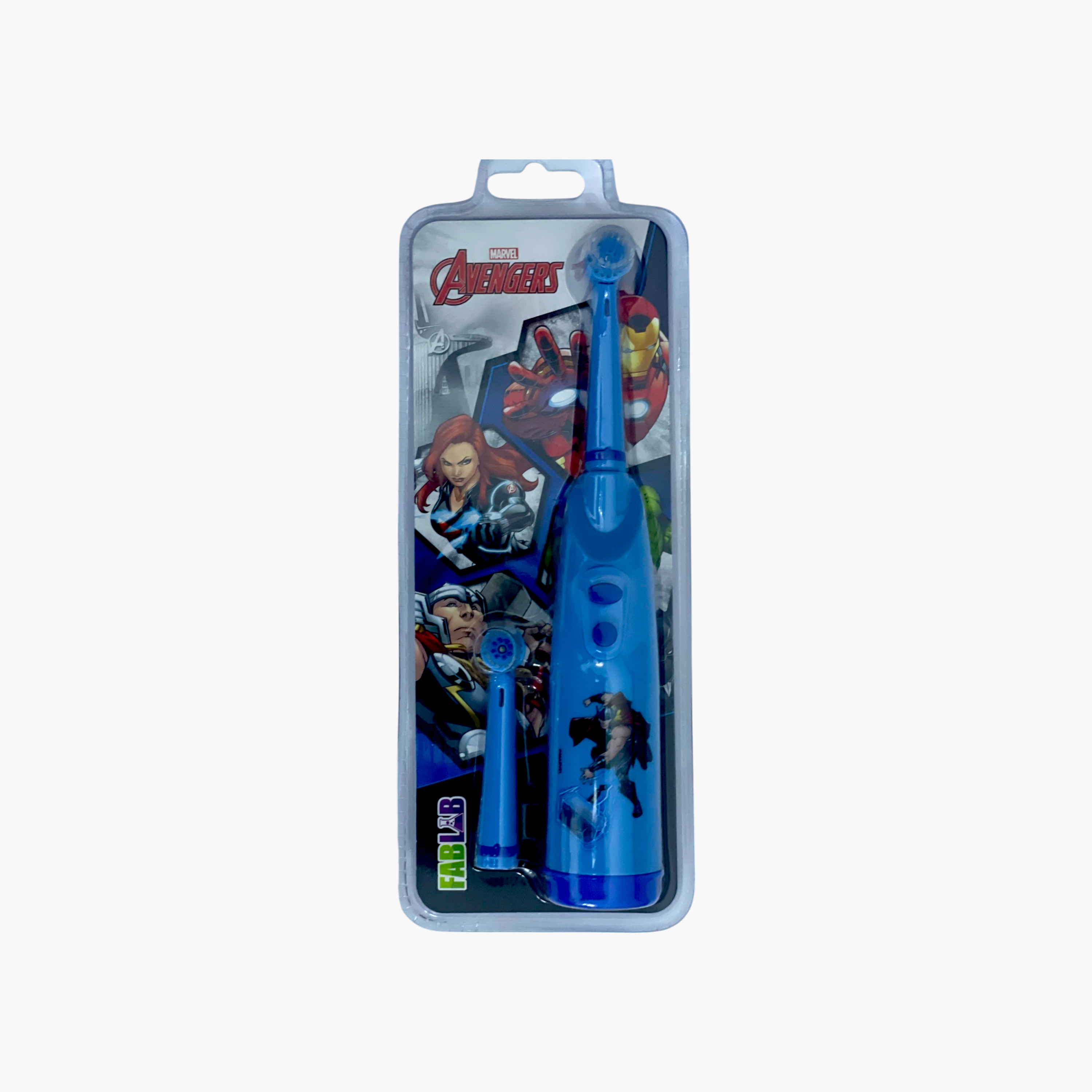 FabLab Avengers Print Battery Operated Toothbrush with Spare Brush & Rubber Handle-baby-bathandcare-oralcare-image-1