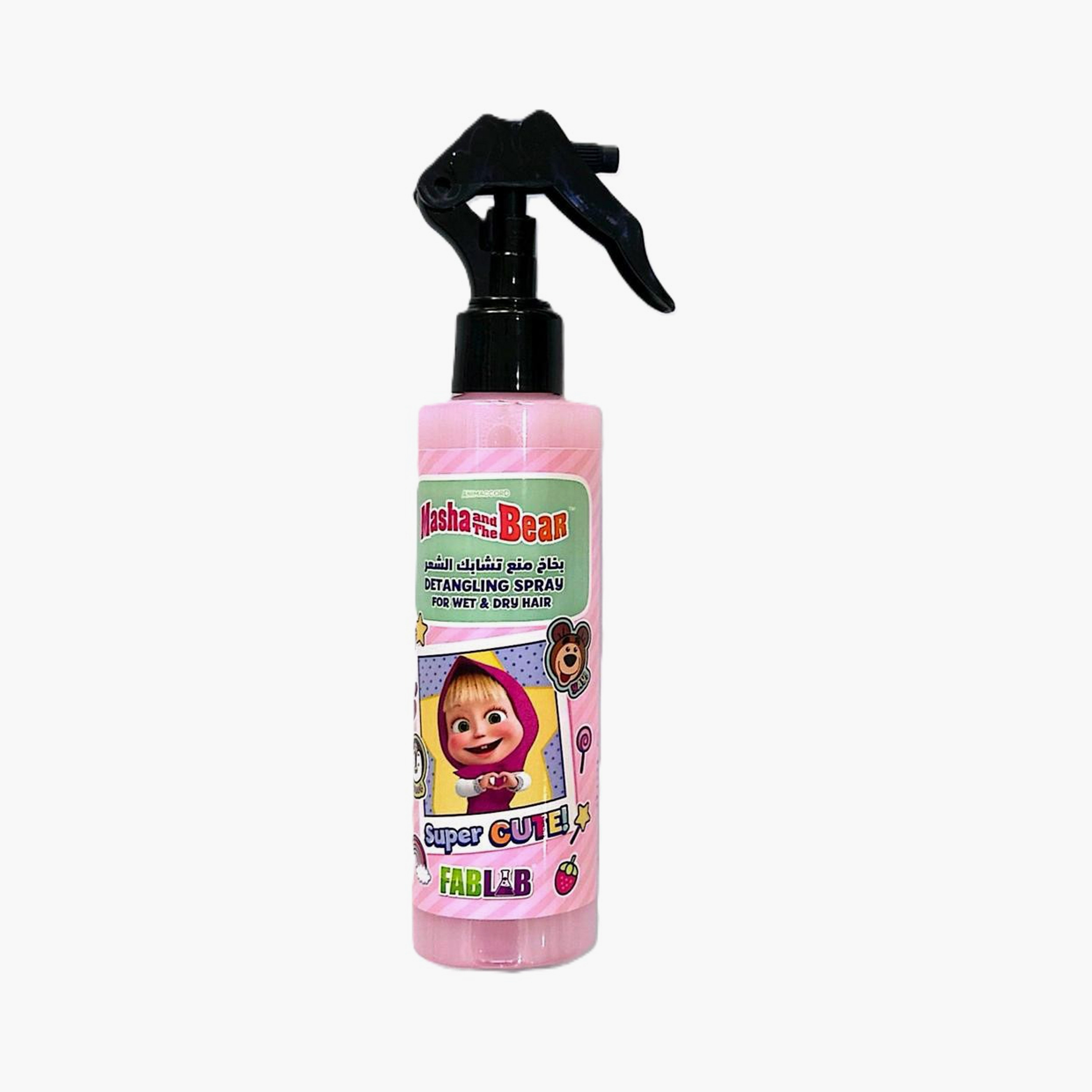 FabLab Masha & The Bear Print Hair Detangled Spray - 200ml-baby-bathandcare-hairbodyskincare-image-1