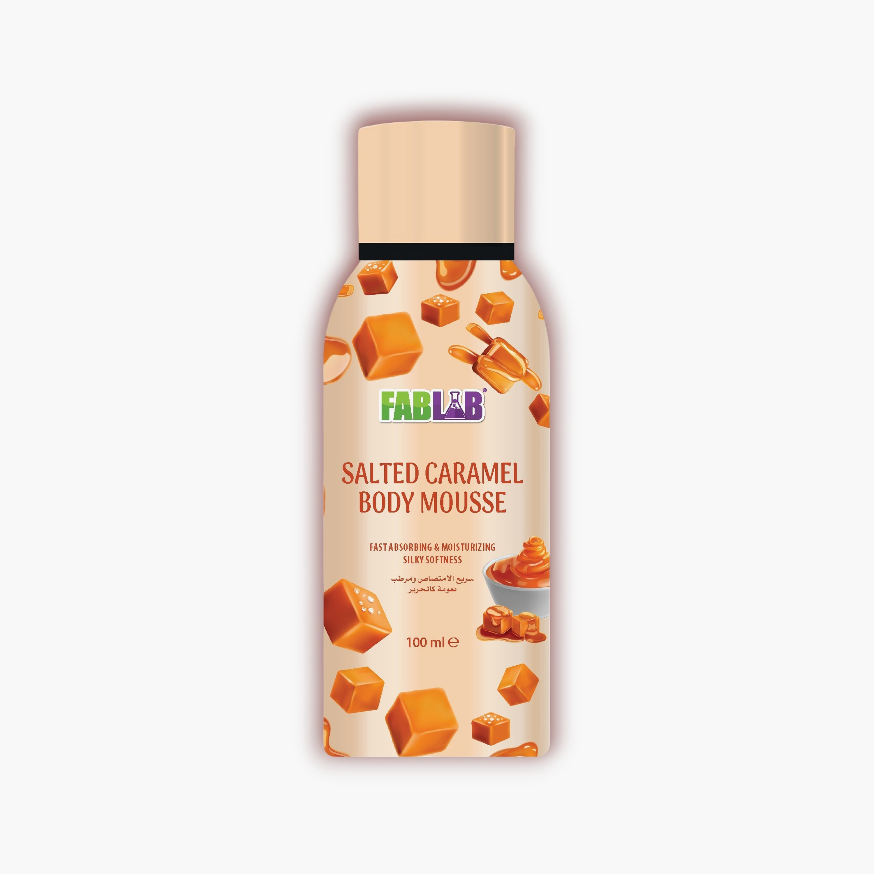 FabLab Body Mousse Salted Caramel Fragrance Foaming Moisturizer - 100ml-baby-bathandcare-hairbodyskincare-lotionsandcreams-image-1