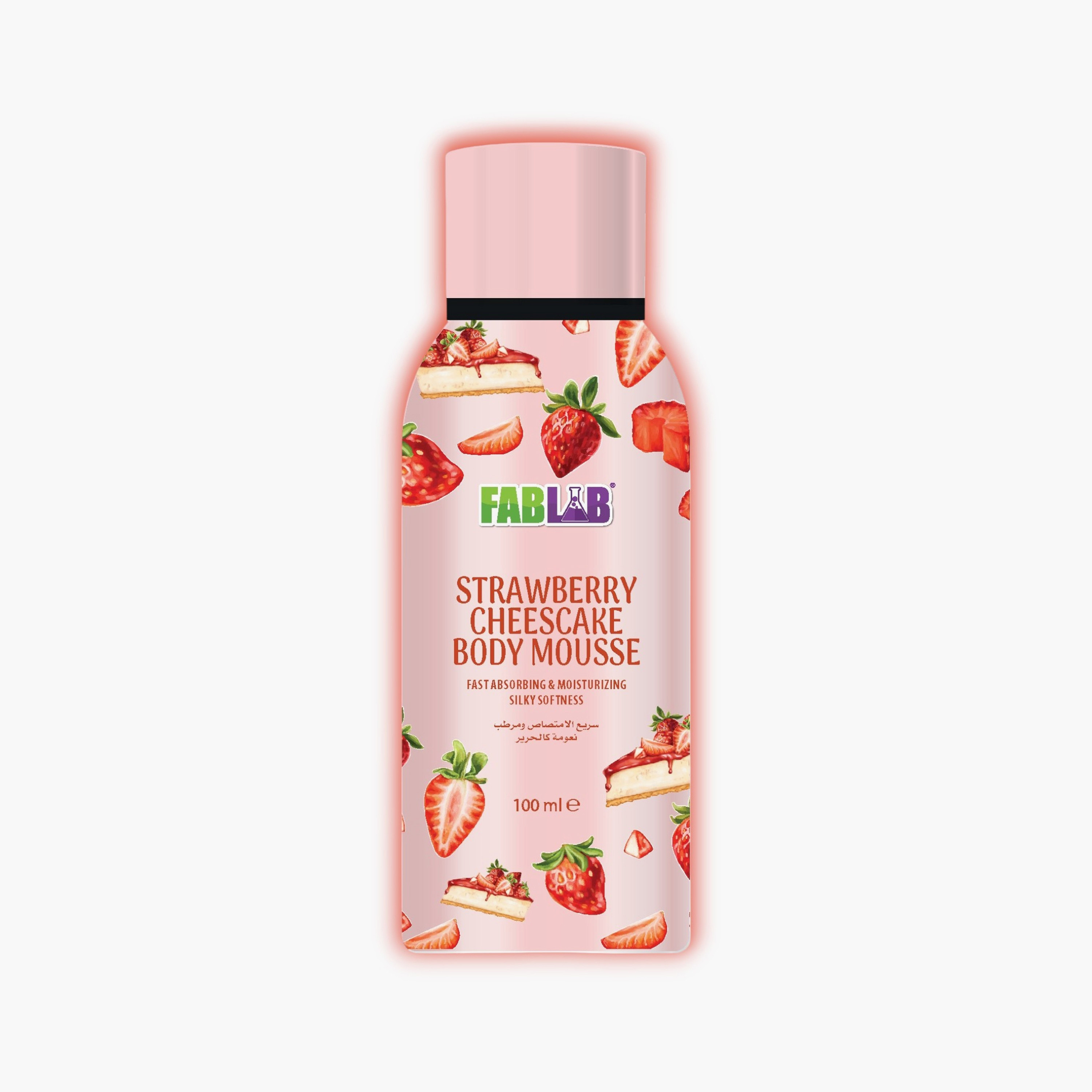 FabLab Body Mousse Strawberry Cheesecake Fragrance Foaming Moisturizer - 100ml-baby-bathandcare-hairbodyskincare-lotionsandcreams-image-1