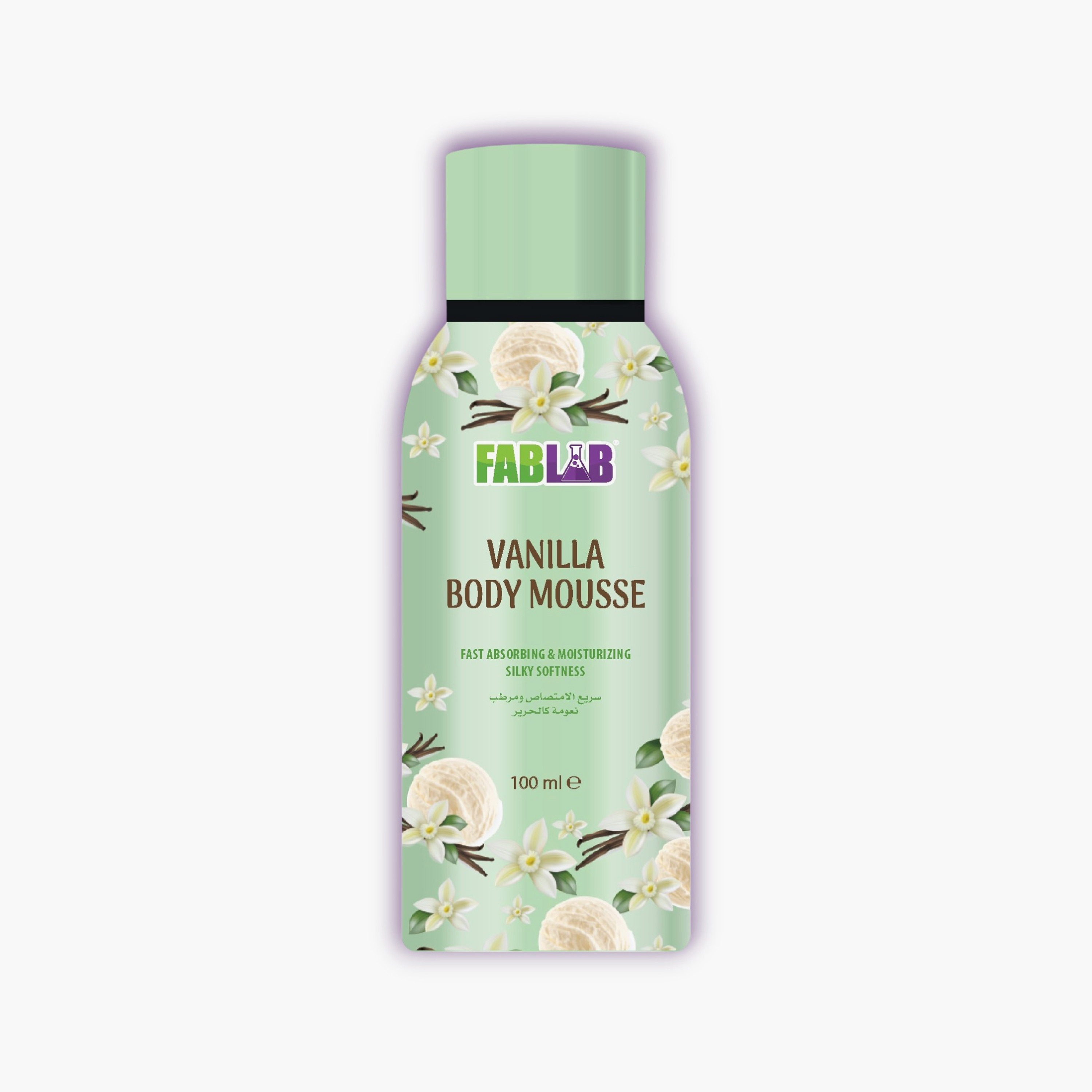 FabLab Body Mousse Vanilla Fragrance Foaming Moisturizer - 100ml-baby-bathandcare-hairbodyskincare-lotionsandcreams-image-1