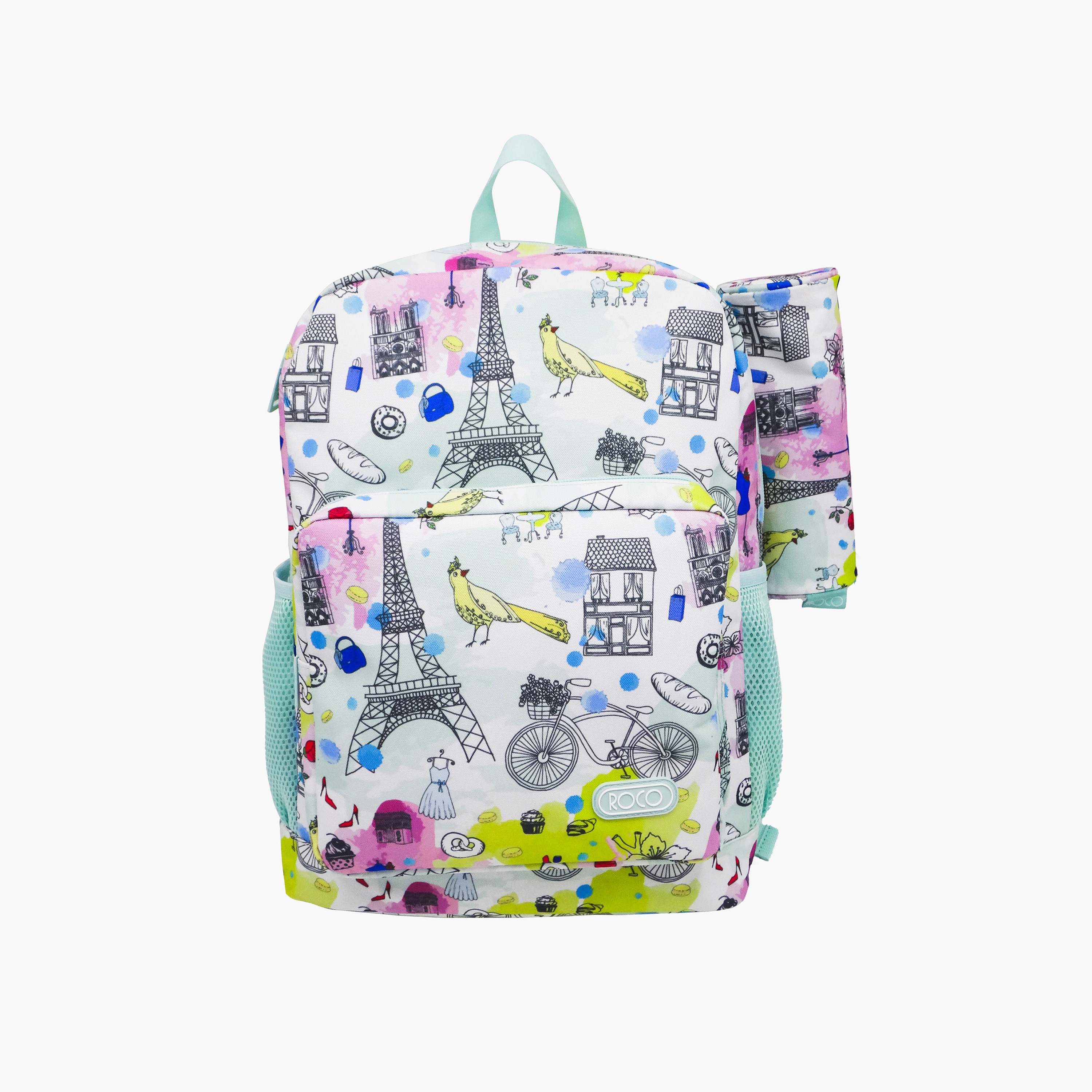 Roco Printed 16-inch Backpack with Adjustable Shoulder Straps with Pencil Pouch - 43x31x14 cms-school-bagsandbackpacks-backpacks-image-1