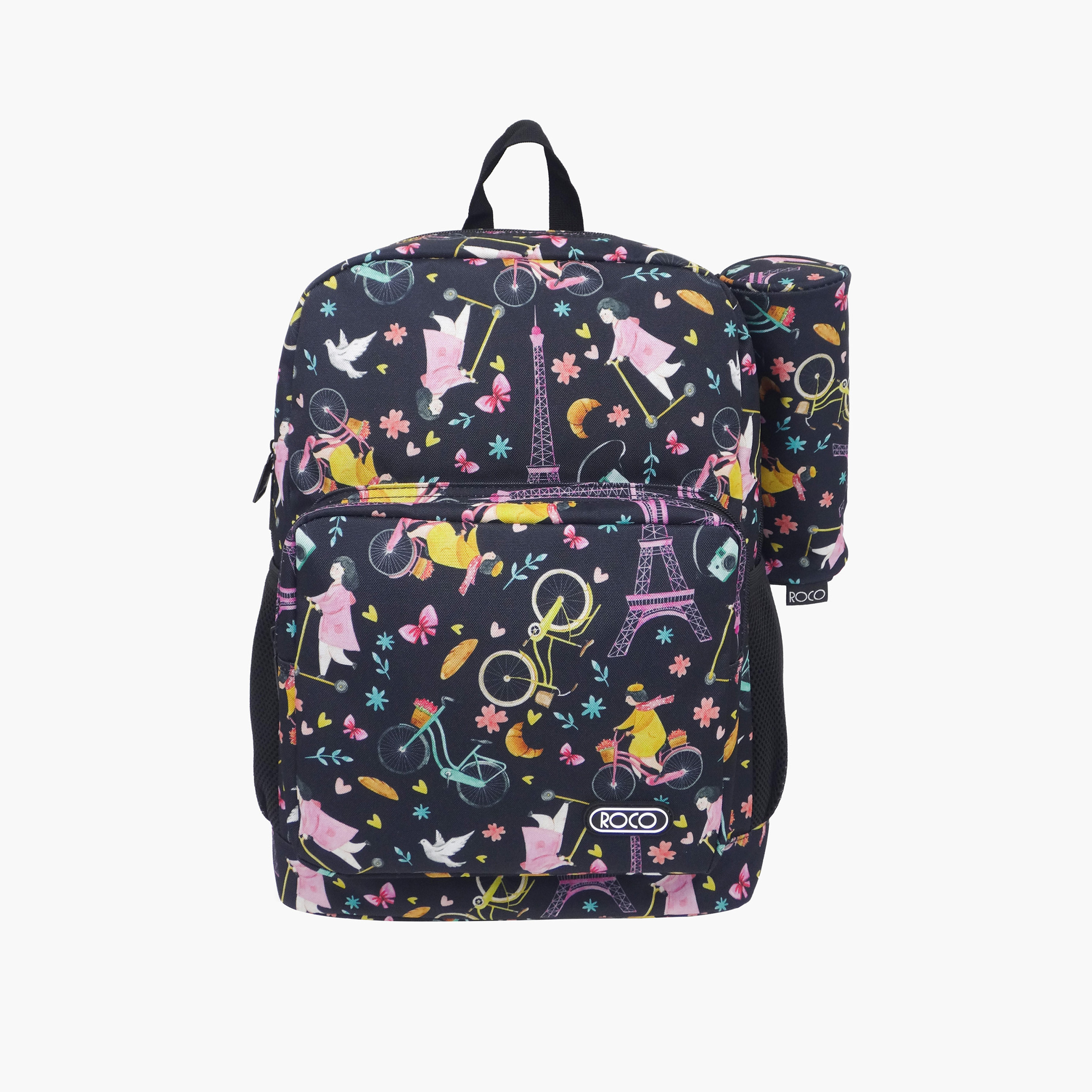 شنطة ظهر بطبعات 16 بوصة بحمالات كتف قابلة للتعديل مع مقلمة من روكو - 43×31×14 سم-school-bagsandbackpacks-backpacks-image-1