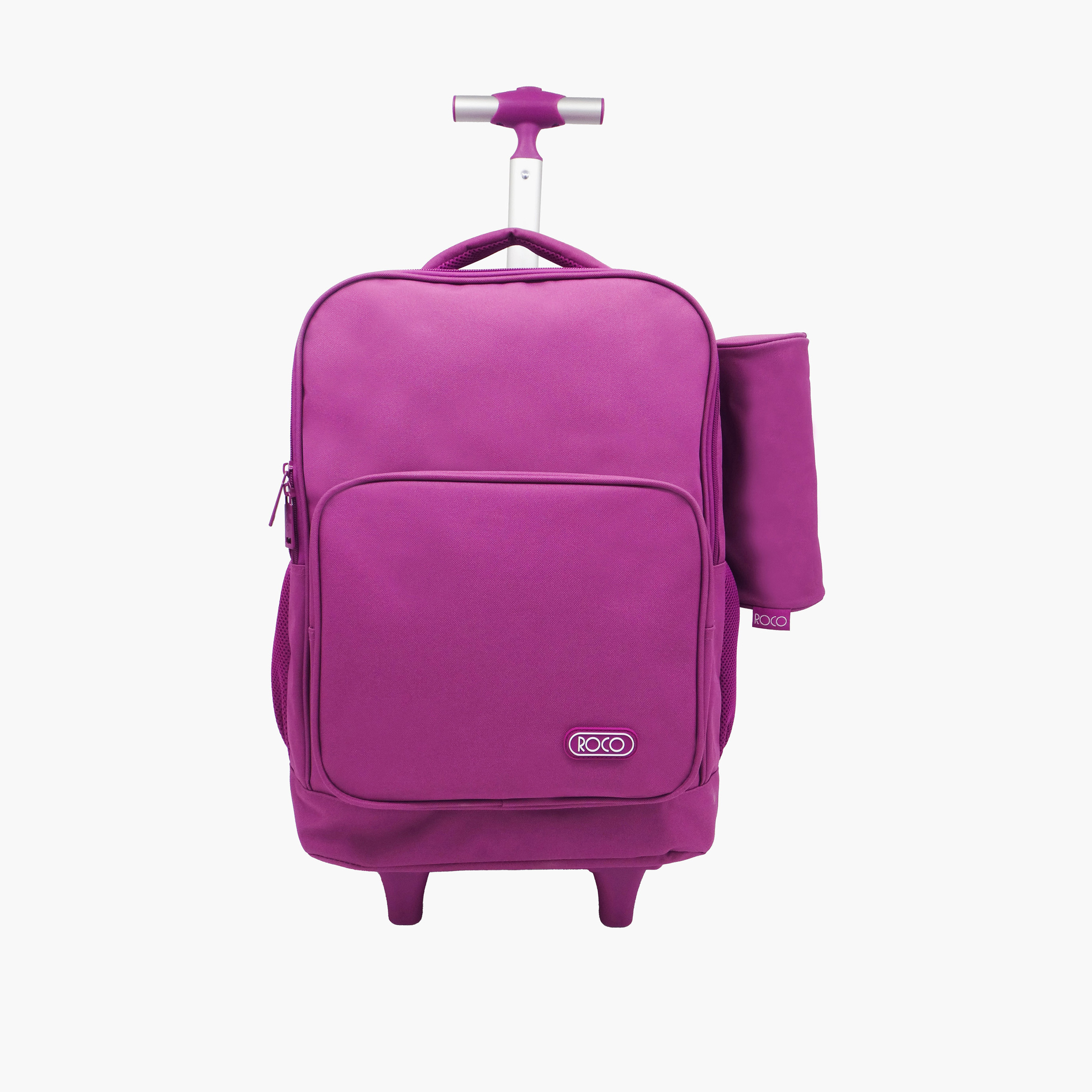 شنطة ظهر ترولي سادة 15.6 بوصة بمقبض قابل للسحب مع مقلمة من روكو - 46x33x20 سم-school-bagsandbackpacks-trolleybags-image-1