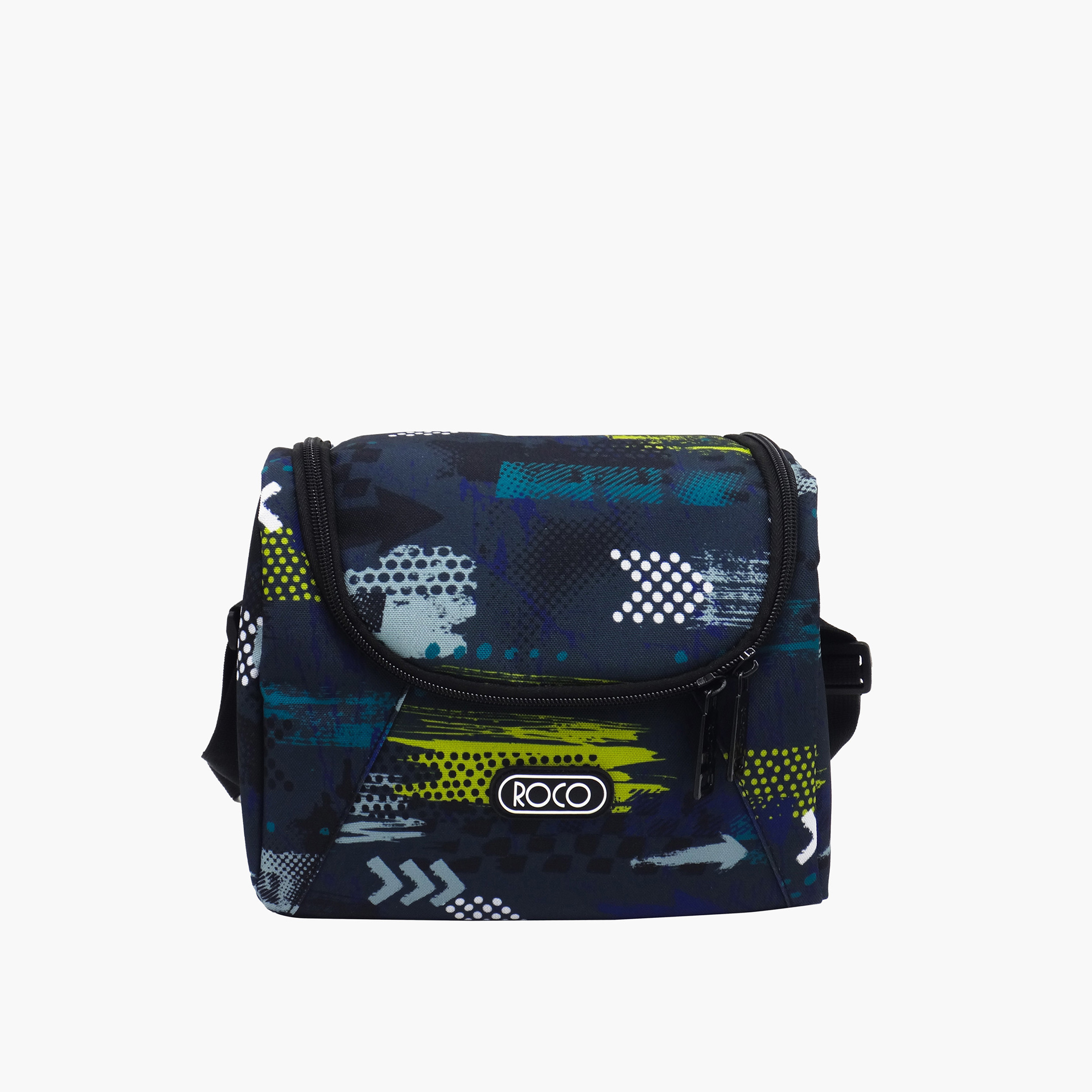شنطة غداء بحزام قابل للتعديل وسحاب إغلاق وطبعات من روكو-school-lunchessentials-lunchbags-image-1