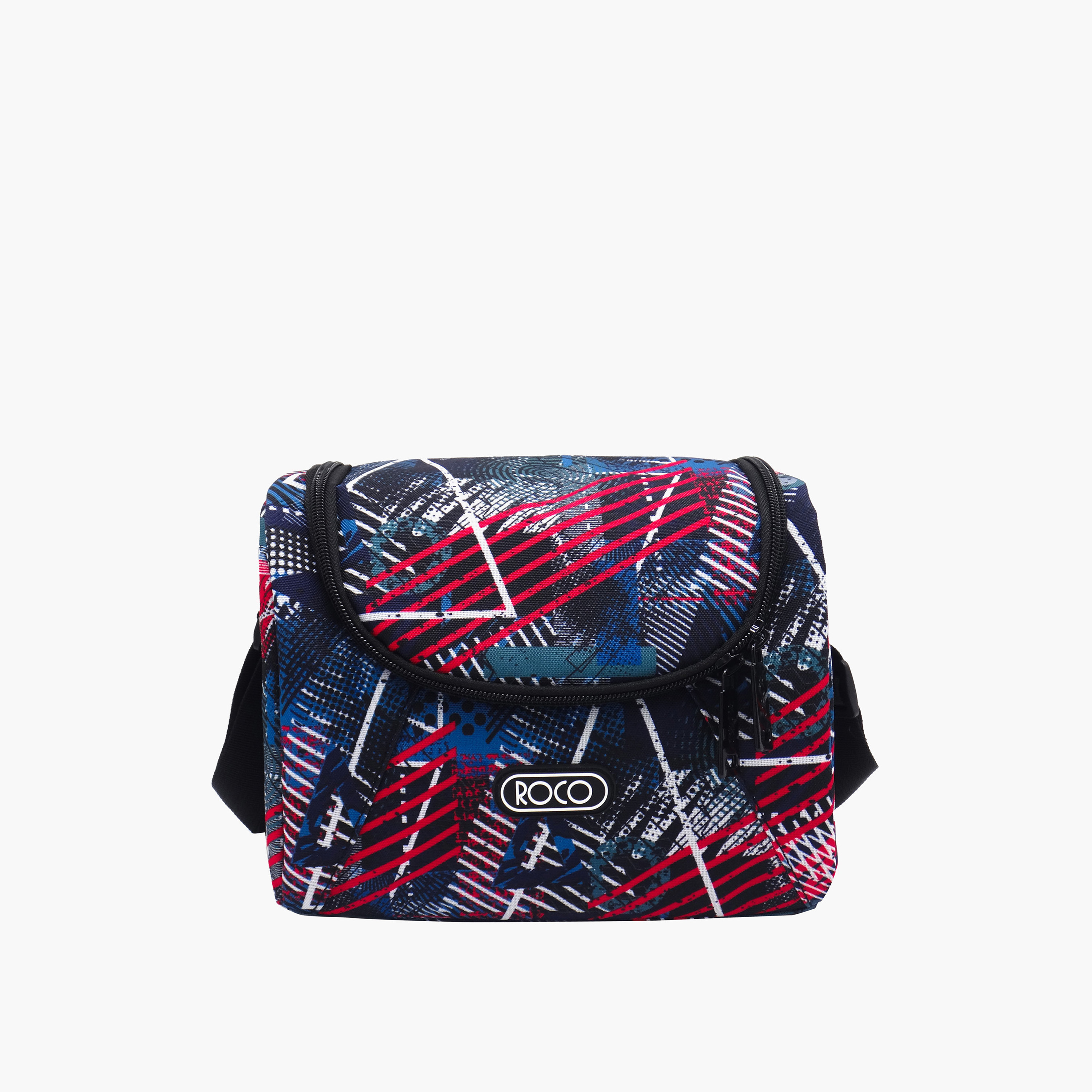 Roco Printed Lunch Bag with Adjustable Strap and Zip Closure-school-lunchessentials-lunchbags-image-1
