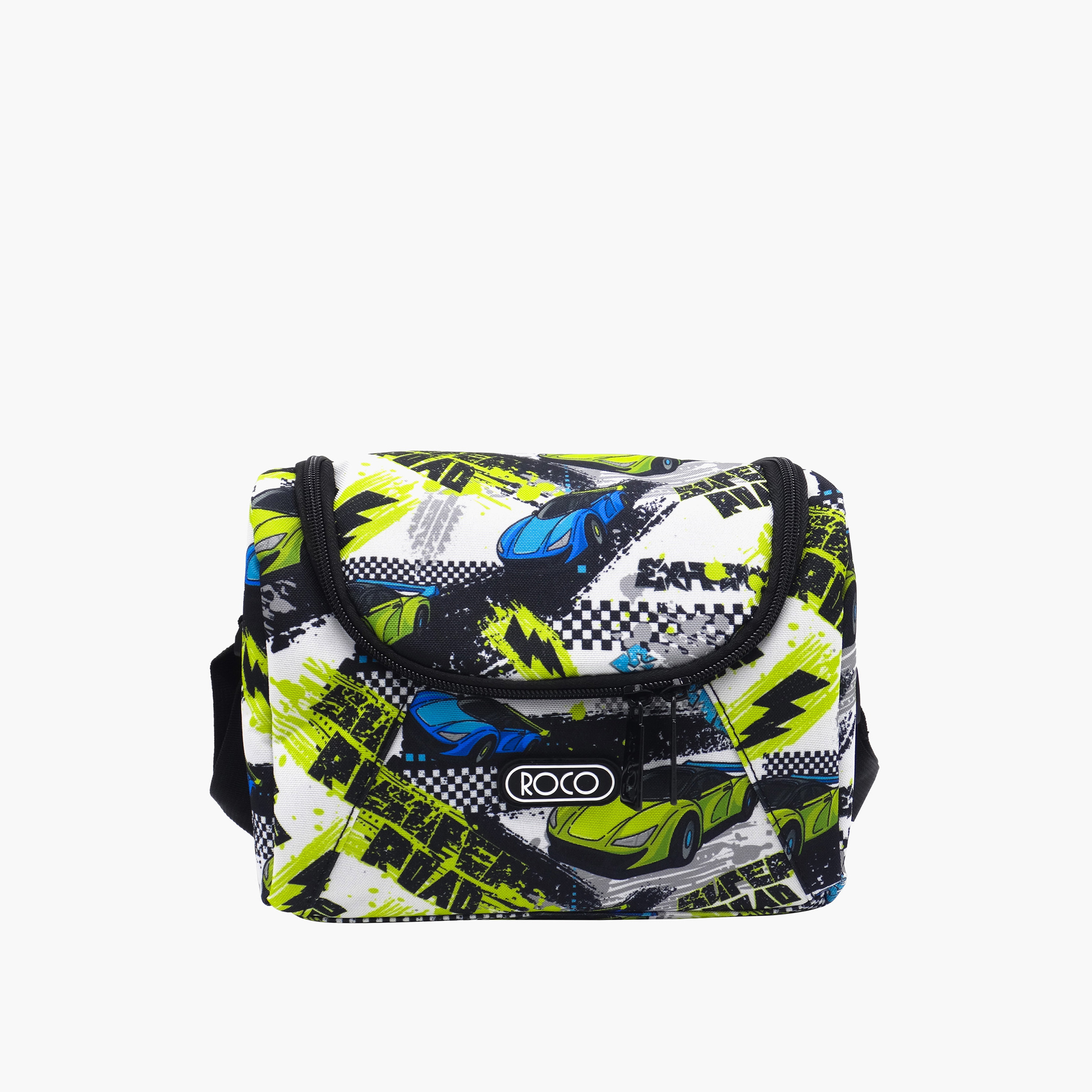 شنطة غداء بطبعات وحزام قابل للتعديل وسحاب إغلاق من روكو-school-lunchessentials-lunchbags-image-1