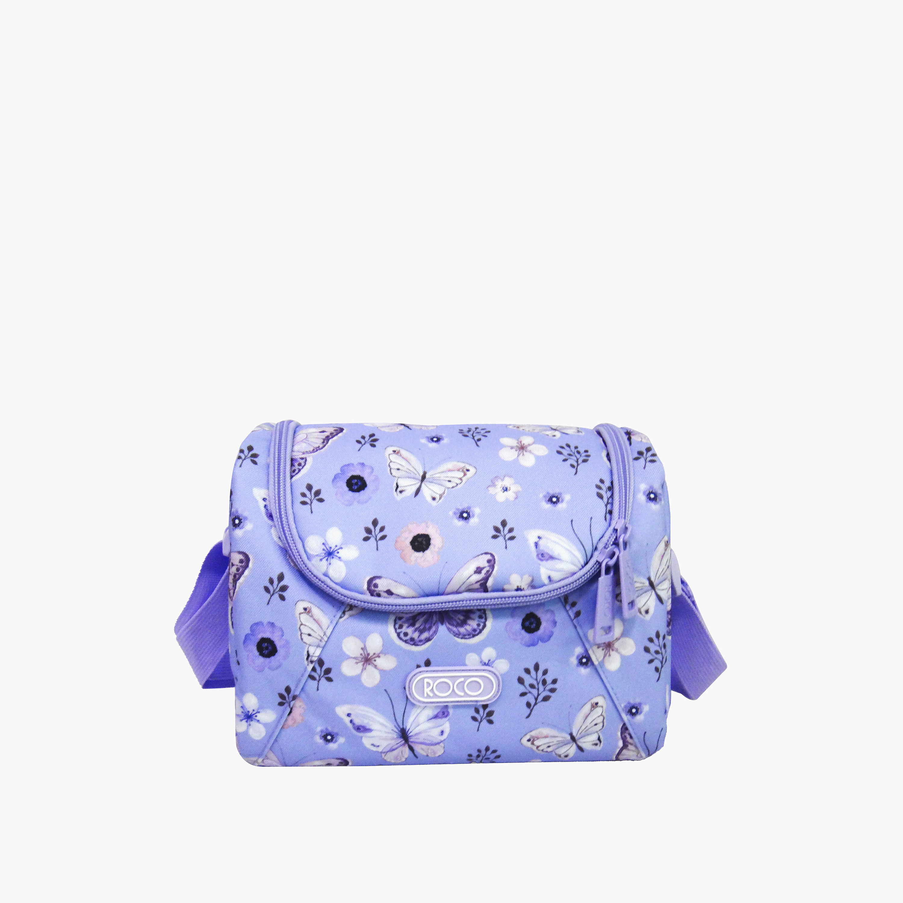 Roco Butterfly Print Lunch Bag with Adjustable Strap and Zip Closure-school-lunchessentials-lunchbags-image-1