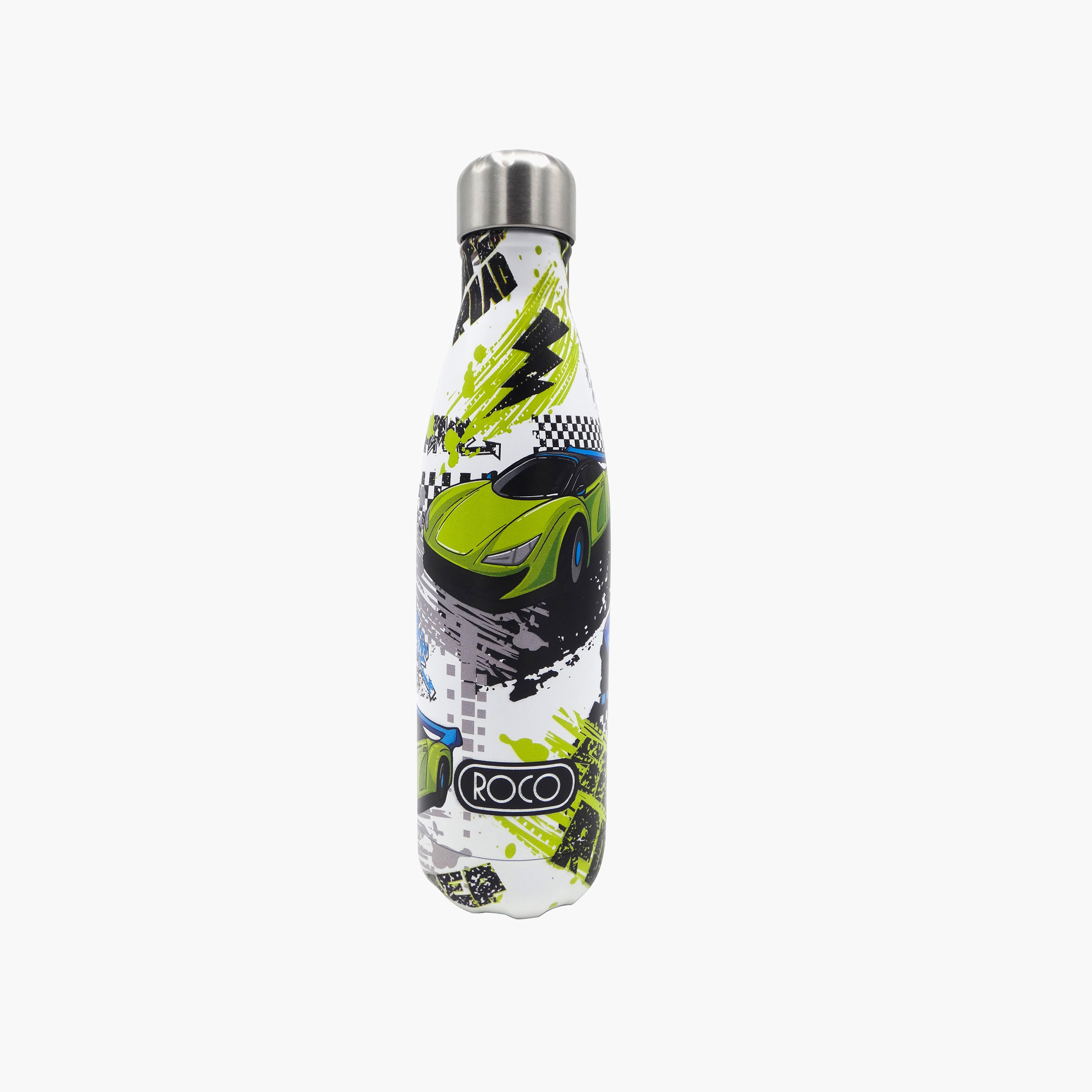 قارورة مياه ستانلس ستيل بطبعات سيارة من روكو-school-waterbottles-image-1