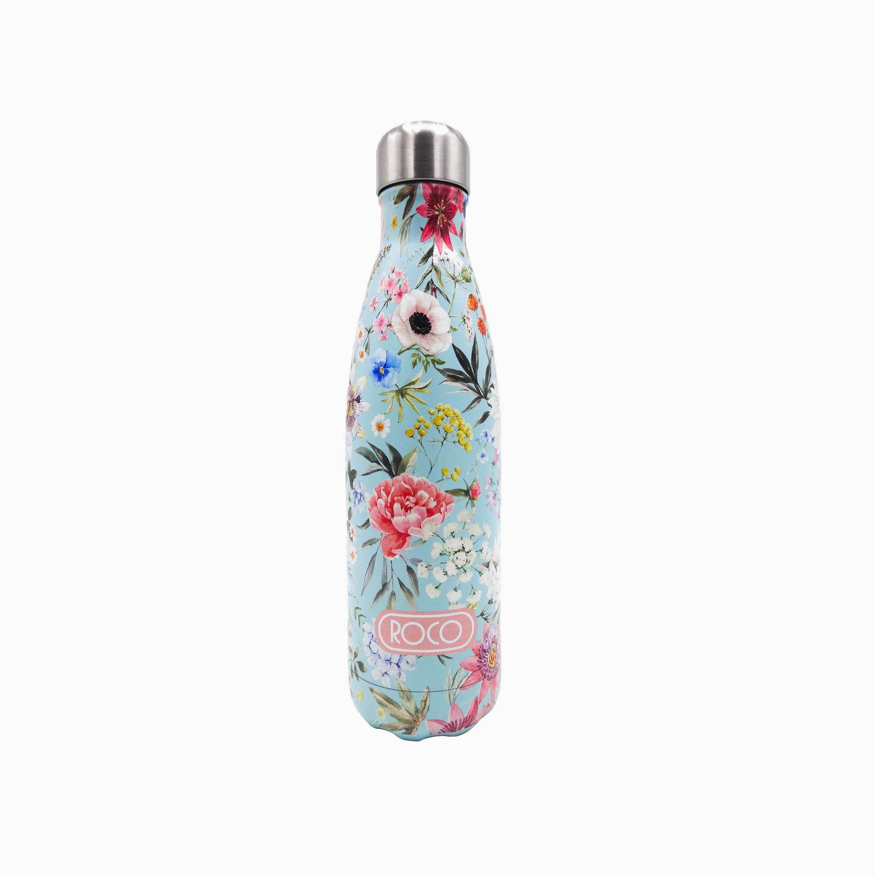 قارورة مياه ستانلس ستيل بطبعات زهرية من روكو-school-waterbottles-image-1