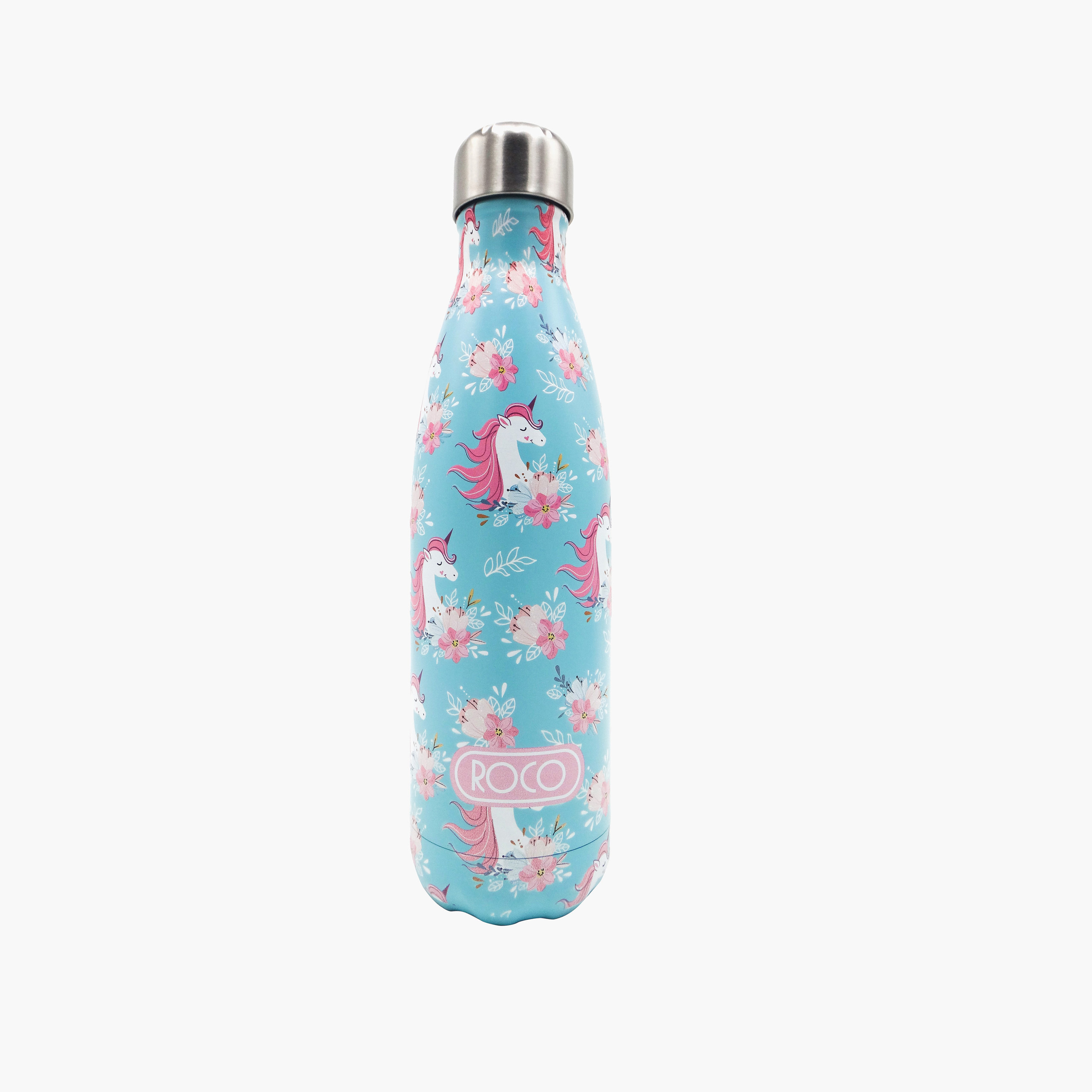 قارورة مياه ستانلس ستيل بطبعات يونيكورن من روكو-school-waterbottles-image-1