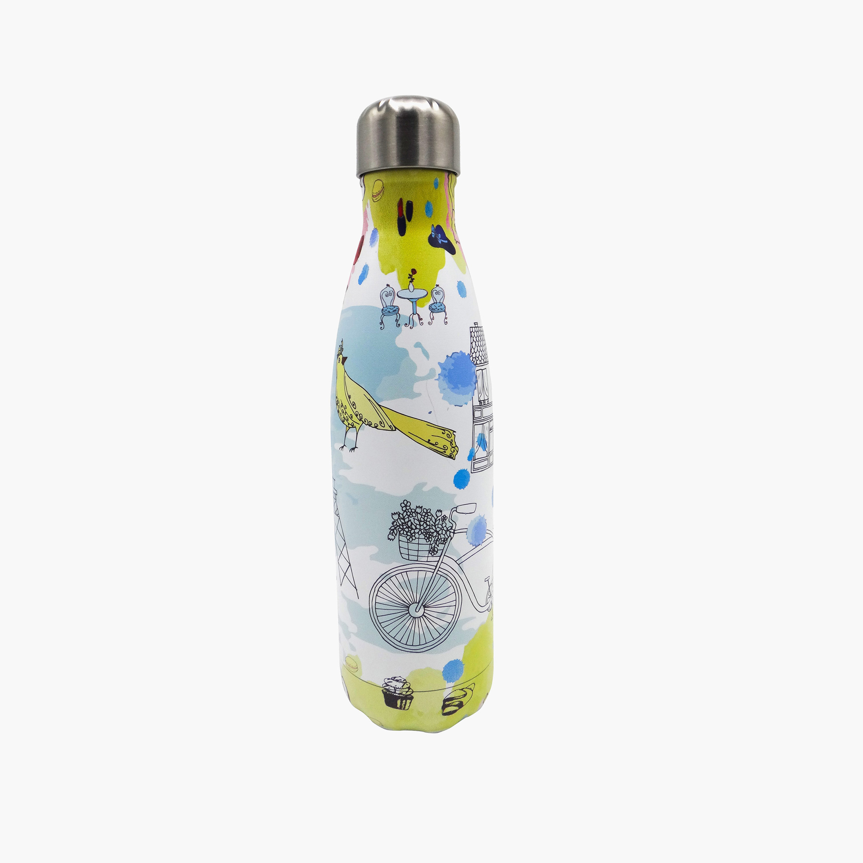 قارورة مياه ستانلس ستيل بطبعات من روكو-school-waterbottles-image-1