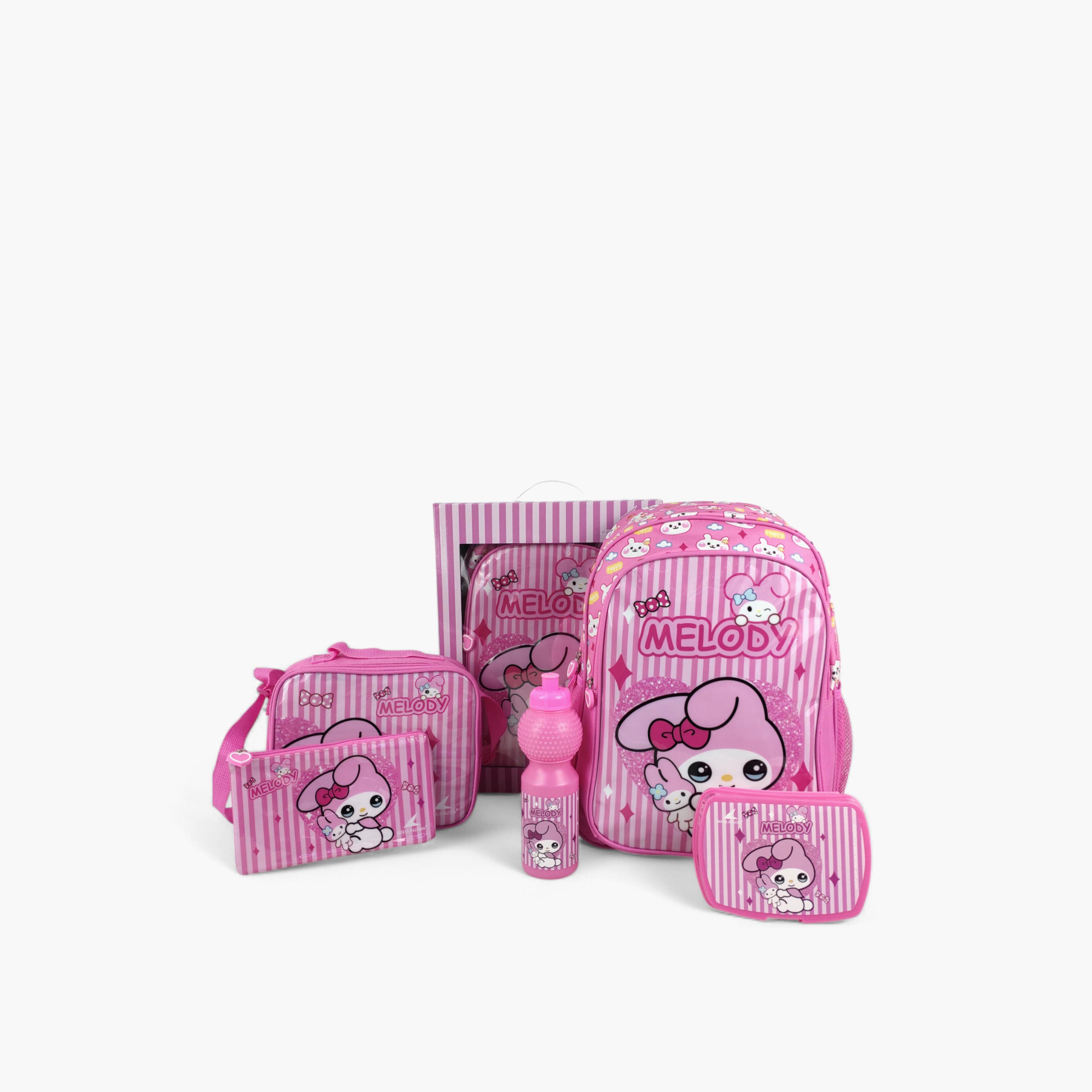 Royal Falcon 5-Piece My Melody Print 16-inch Backpack Set - 41x30x17 cms-school-bagsandbackpacks-backpacks-image-1