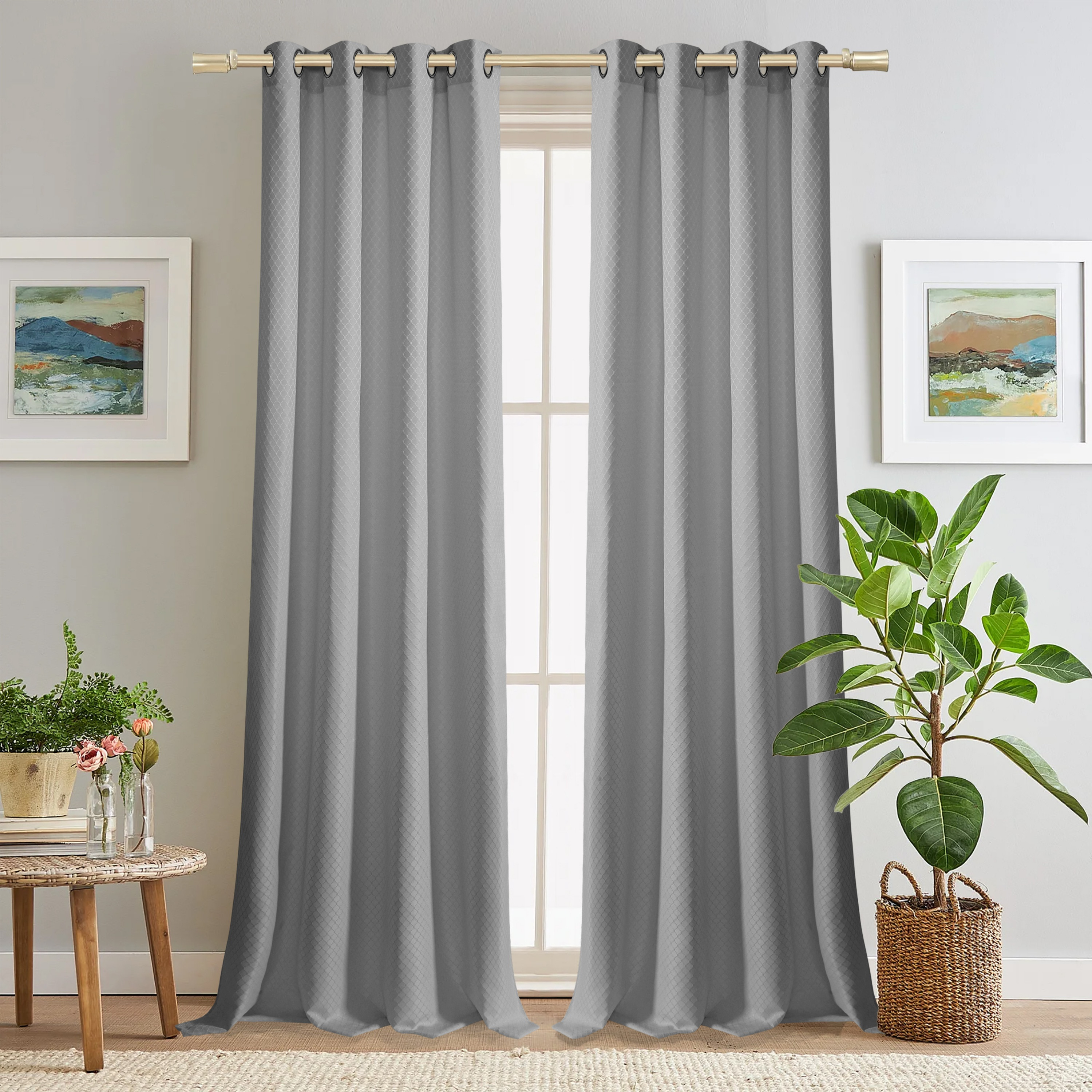 Textured Blackout Eyelet Curtain Panel-household-windows-curtains-image-17