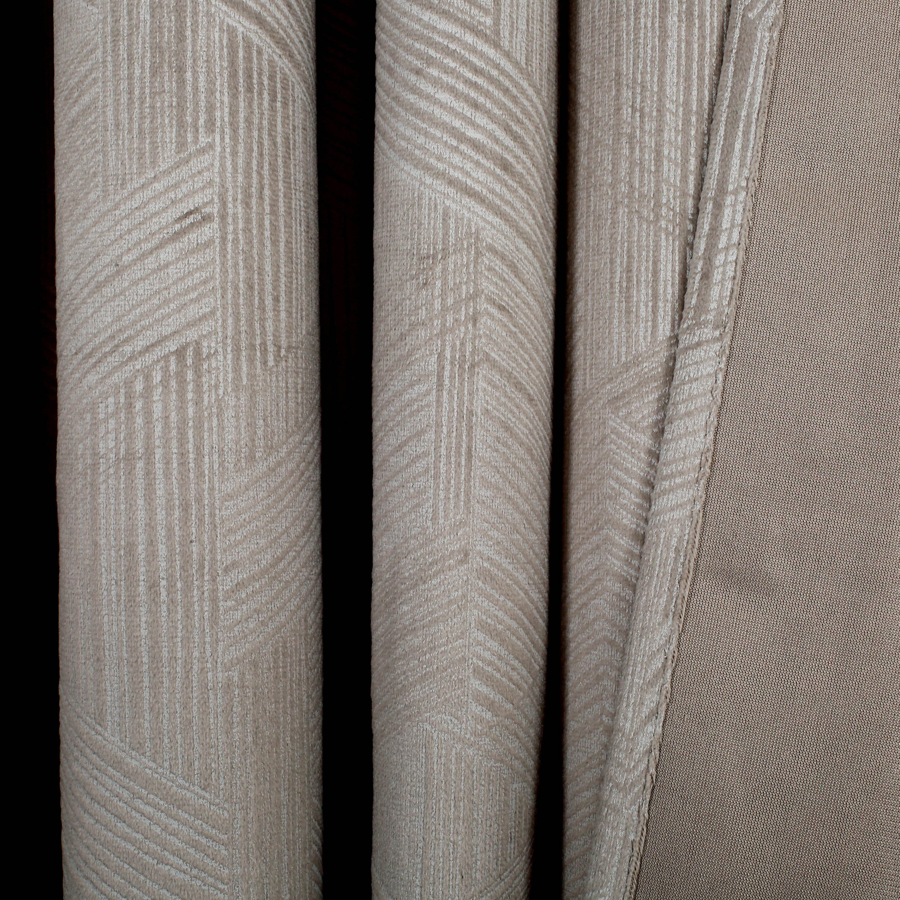 Geometric Pattern Eyelet Curtain Set-household-windows-curtains-image-4