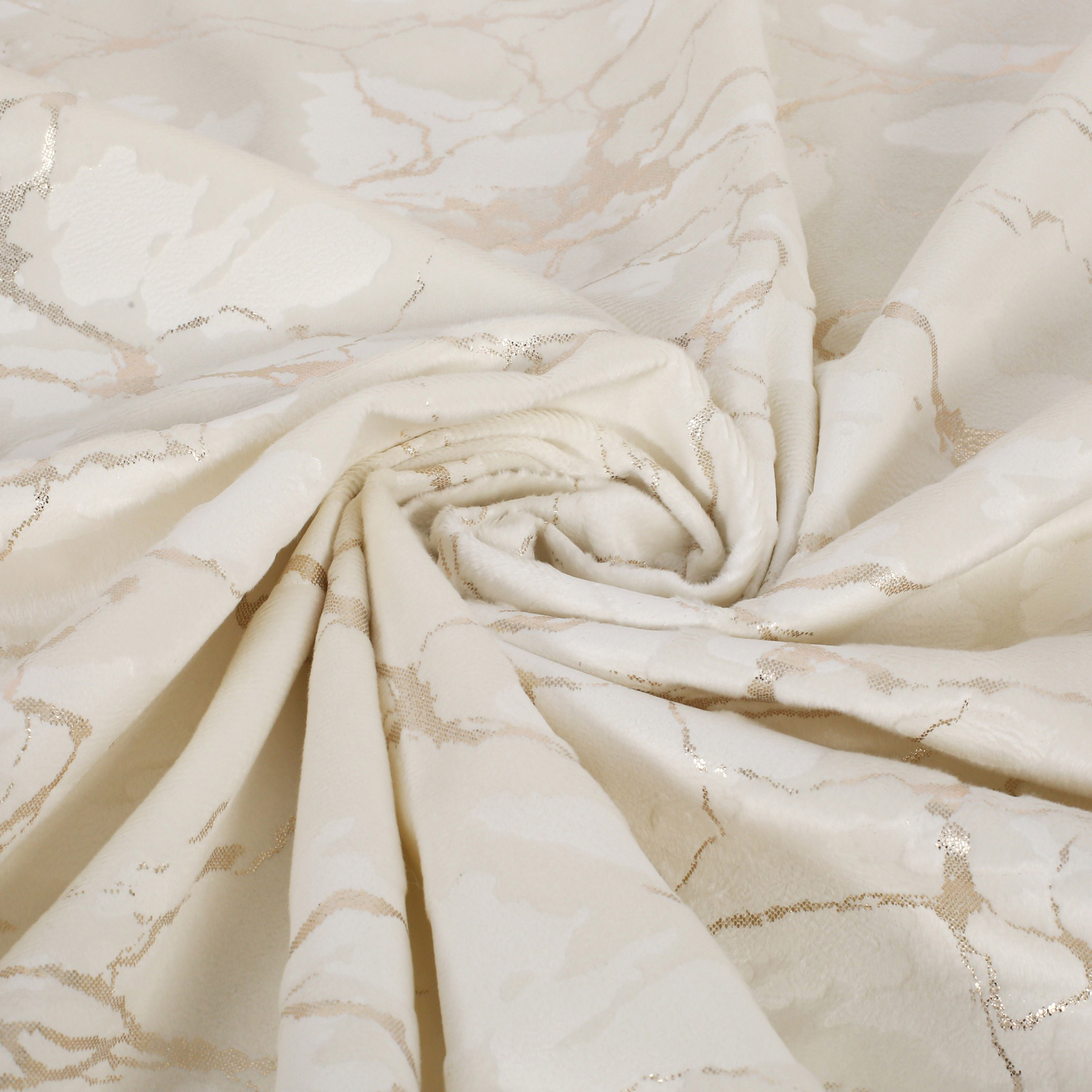 زوج ستائر مخملية بحلقات معدنية وورق ذهبي-household-windows-curtains-image-12