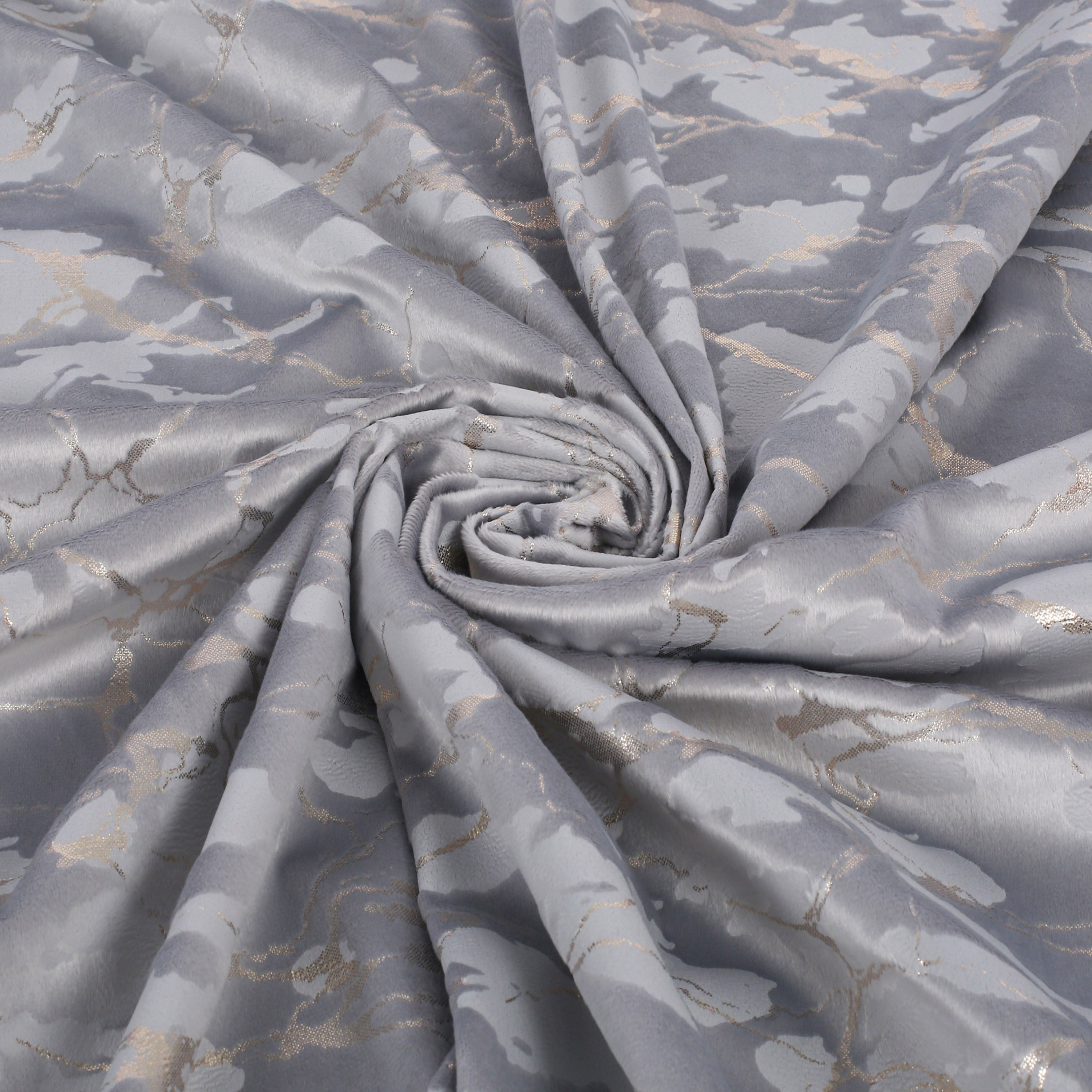 زوج ستائر مخملية بحلقات معدنية وورق ذهبي-household-windows-curtains-image-8