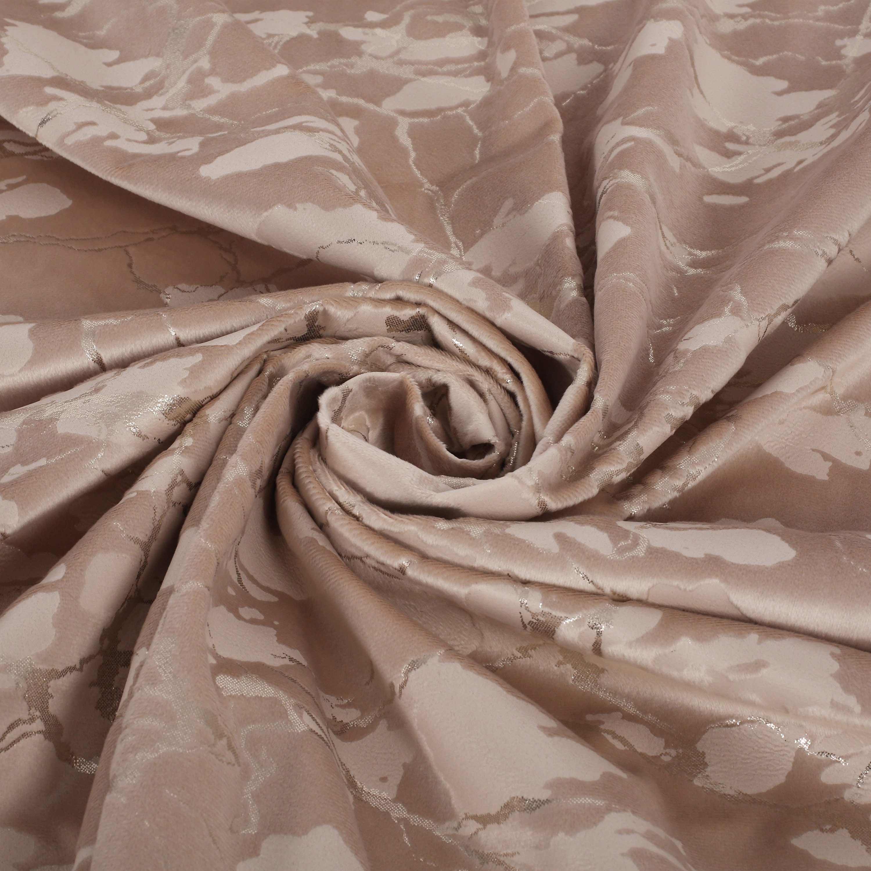 زوج ستائر مخملية بحلقات معدنية وورق ذهبي-household-windows-curtains-image-4