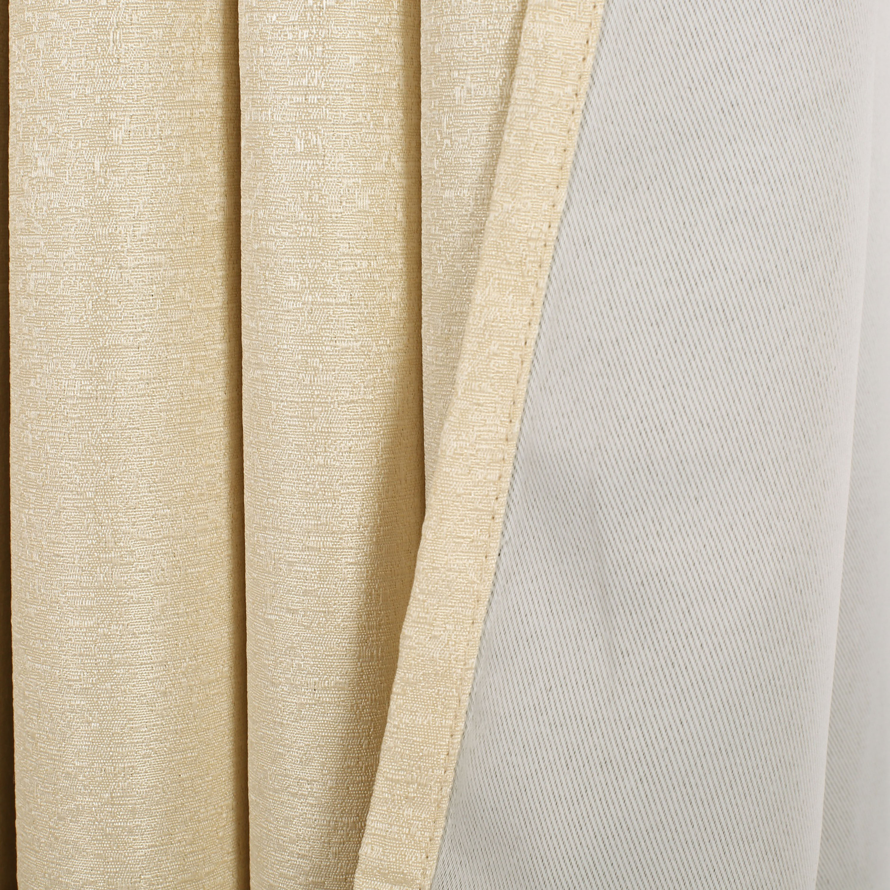 Textured Semi-Blackout Eyelet Curtain-household-windows-curtains-image-4