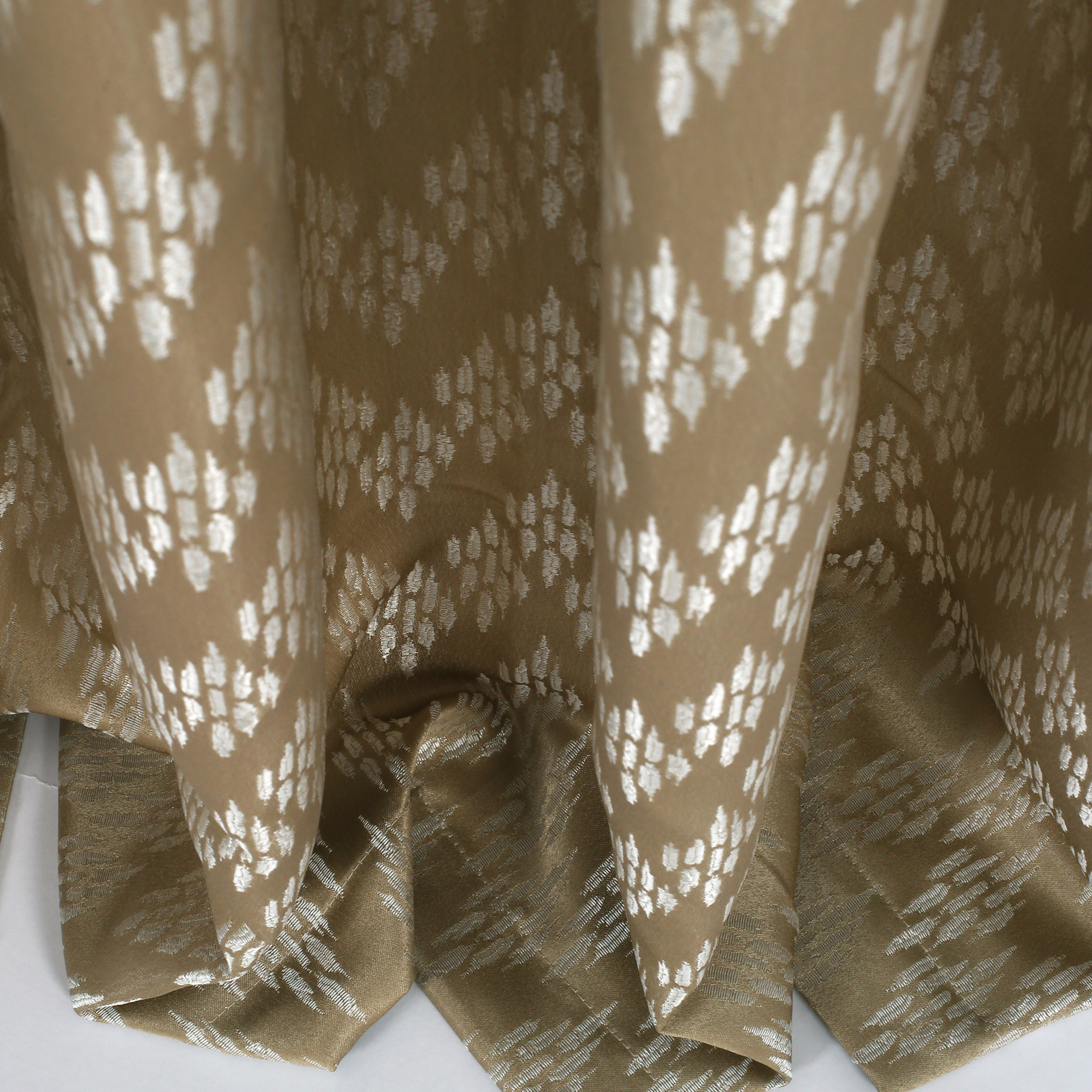 Jacquard Patterned Eyelet Curtain Set-household-windows-curtains-image-4