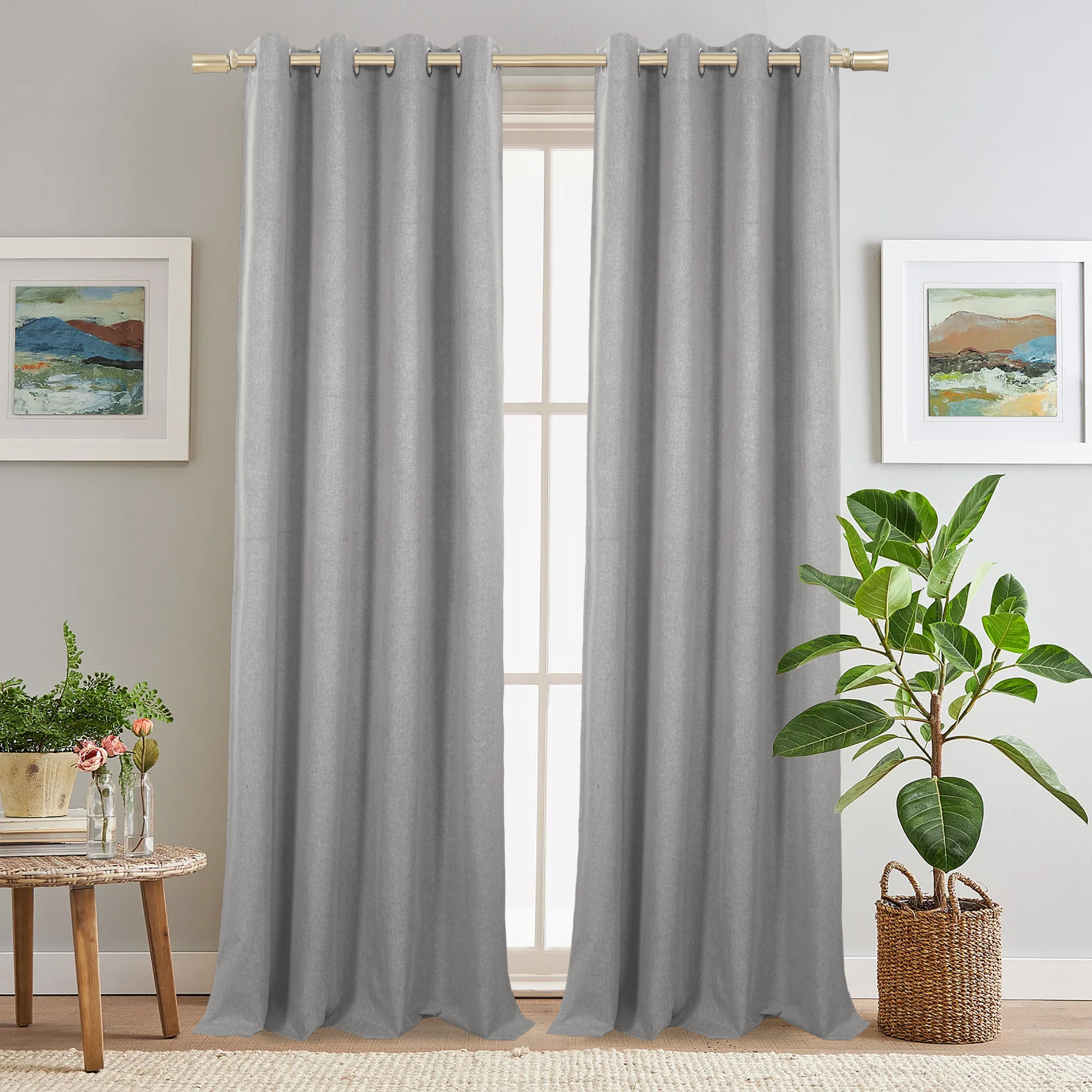 ستائر كتان بمفردة عروة-household-windows-curtains-image-5