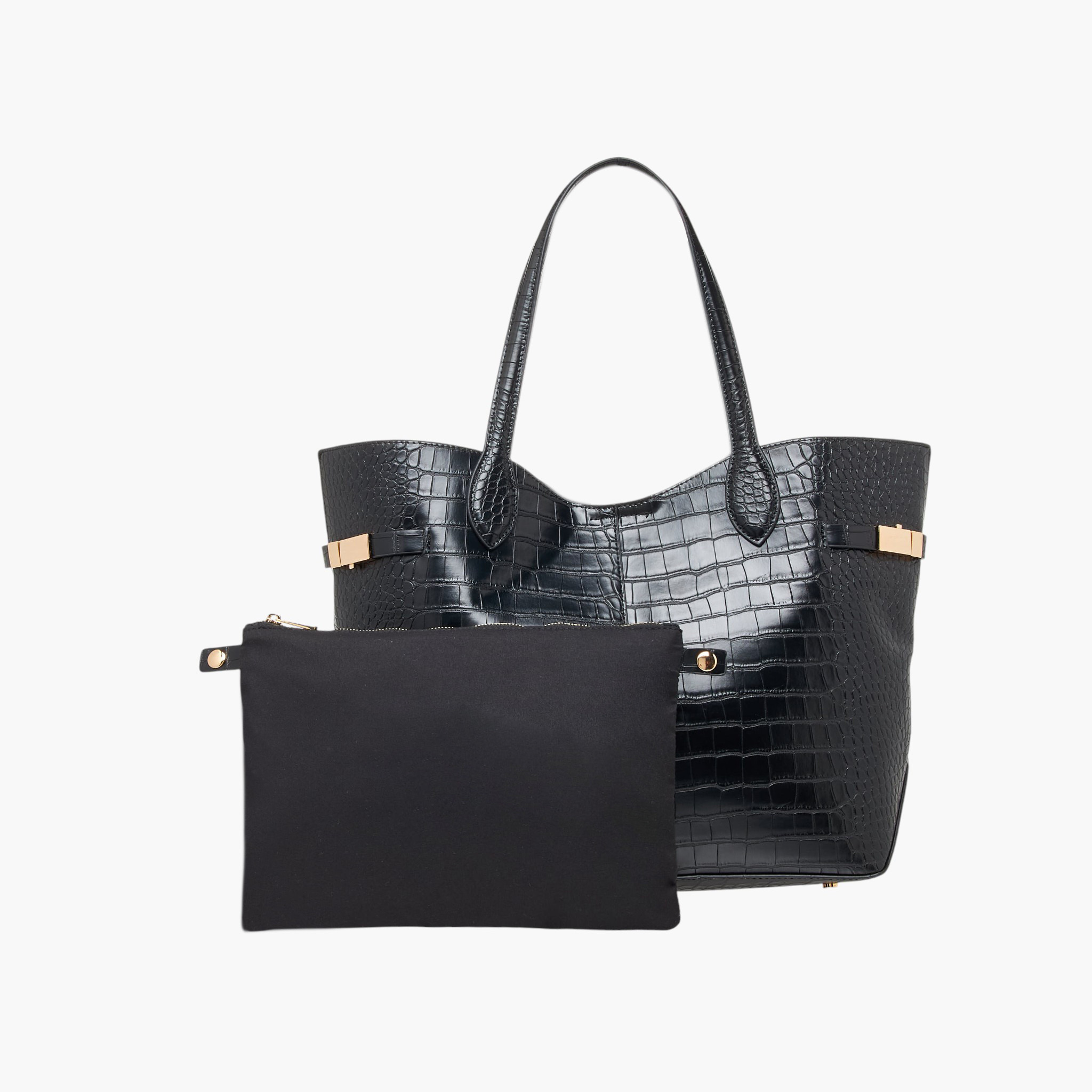 شنطة تسوق بملمس جلد حيوانات مع محفظة تيا من ساشا-women-bagsandwallets-handbags-image-1