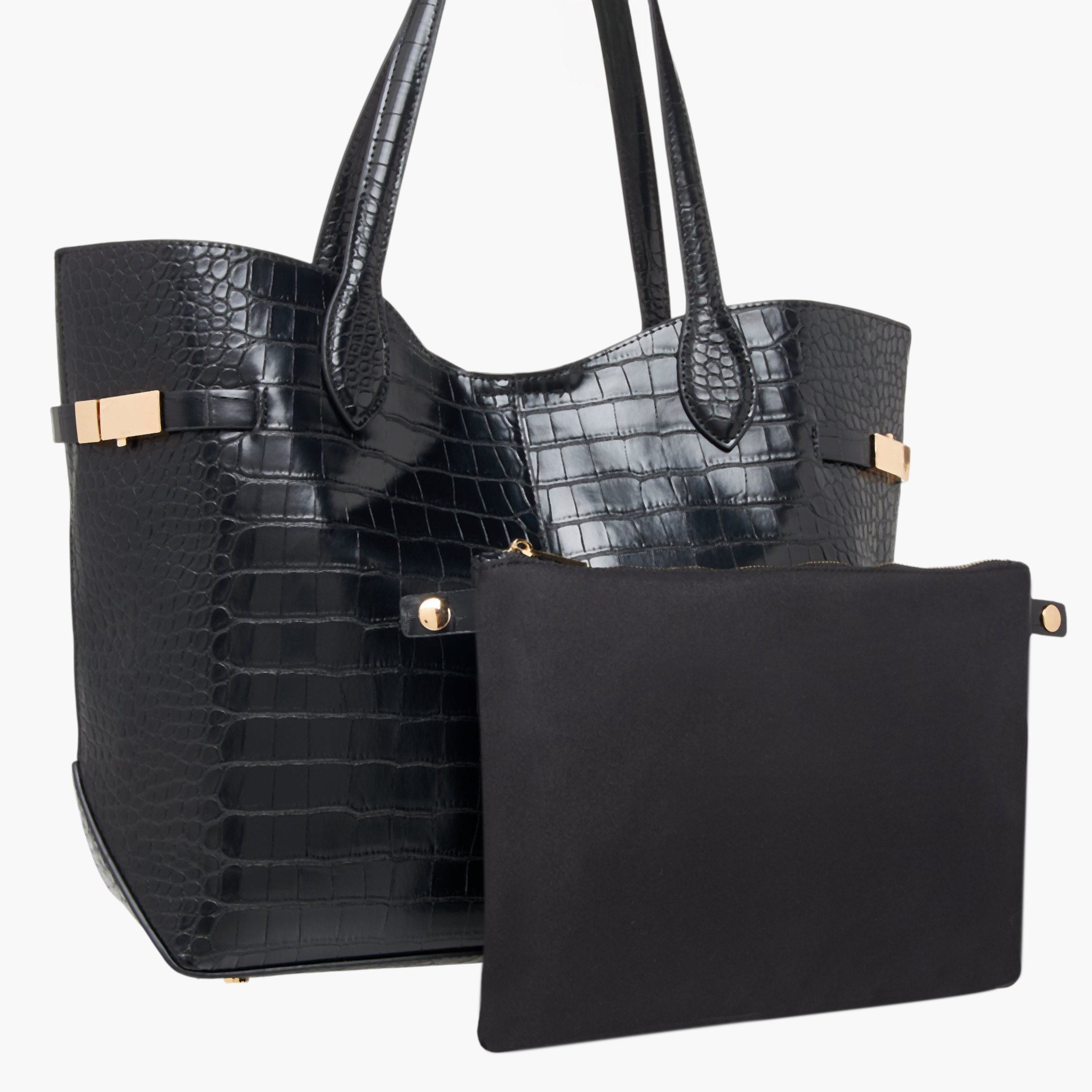 شنطة تسوق بملمس جلد حيوانات مع محفظة تيا من ساشا-women-bagsandwallets-handbags-image-6