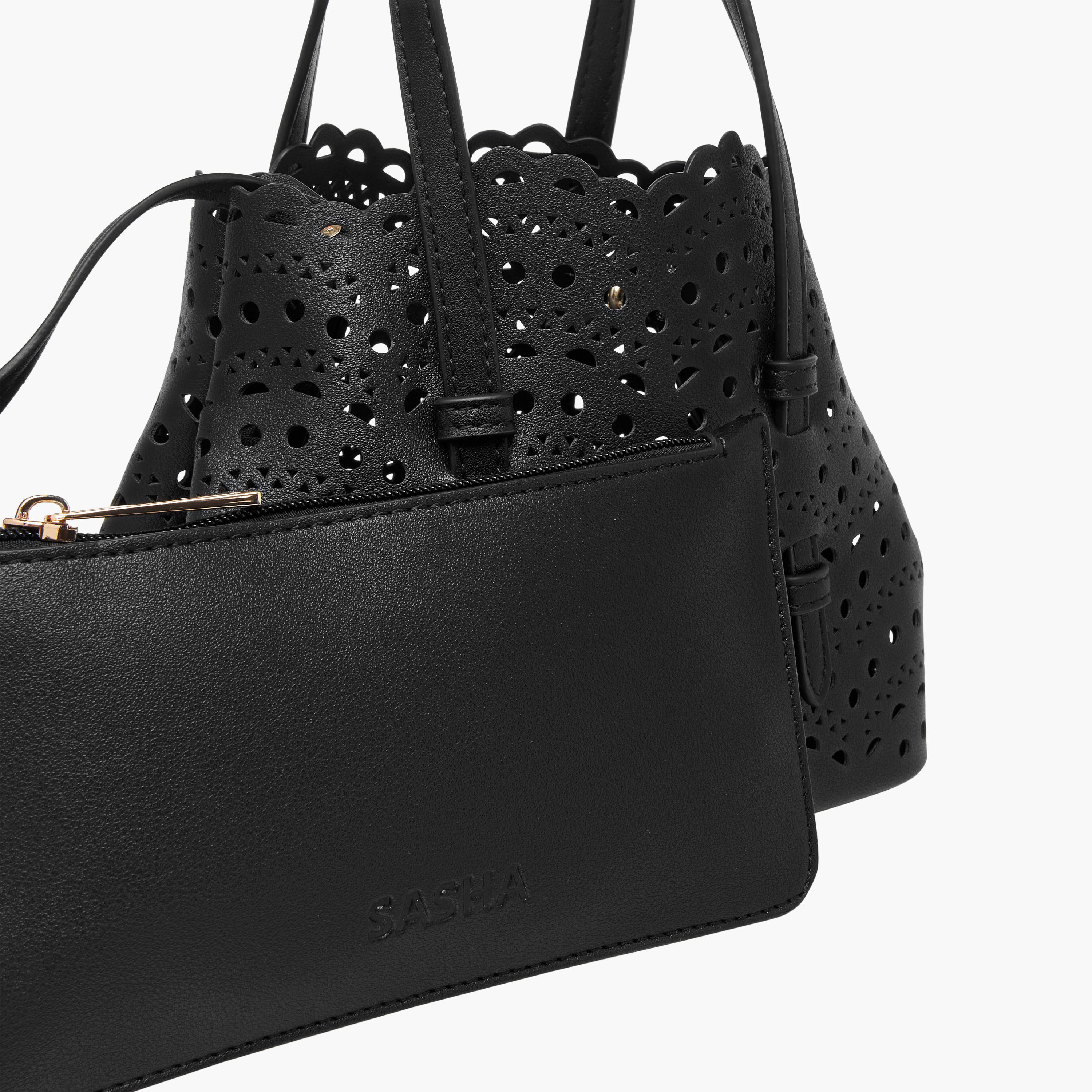 شنطة كروس بودي بتفاصيل مفرغة وشنطة صغيرة من ساشا-women-bagsandwallets-handbags-image-6