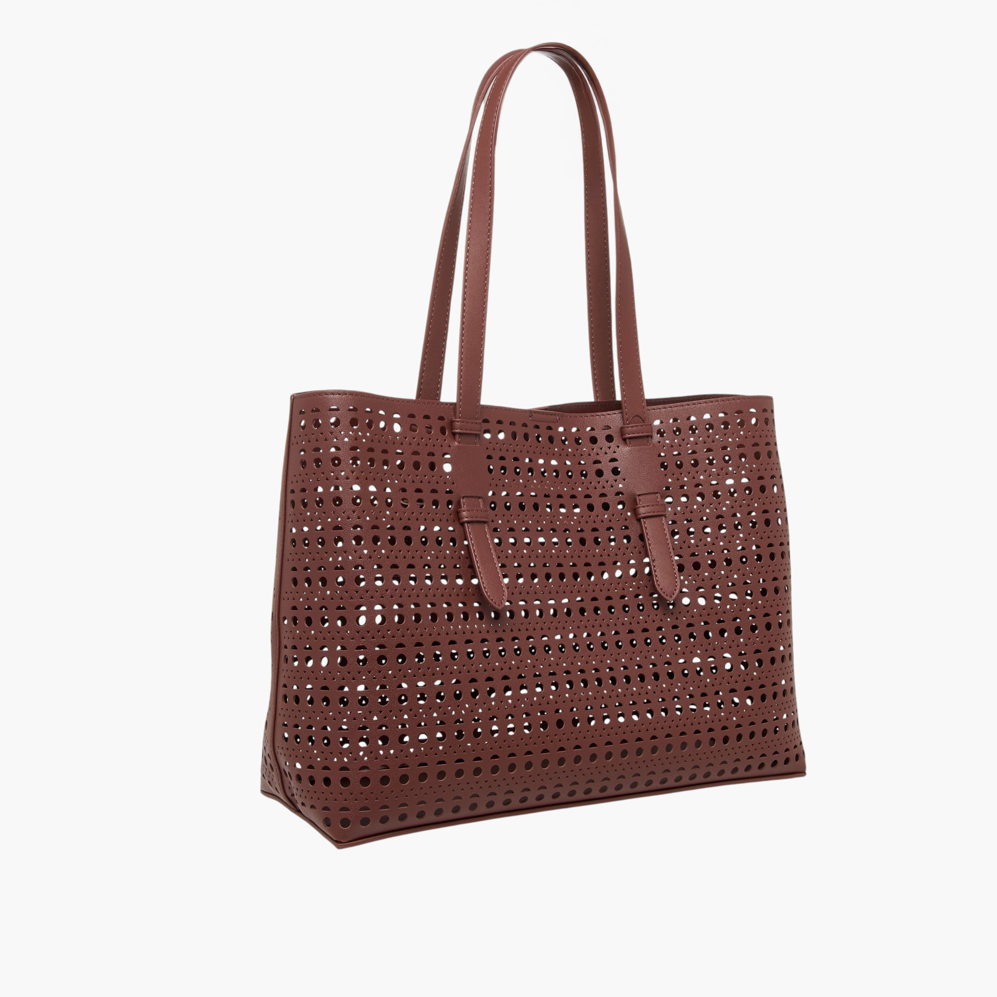 شنطة تسوق بتفاصيل مفرغة مع محفظة تيا من ساشا-women-bagsandwallets-handbags-image-4