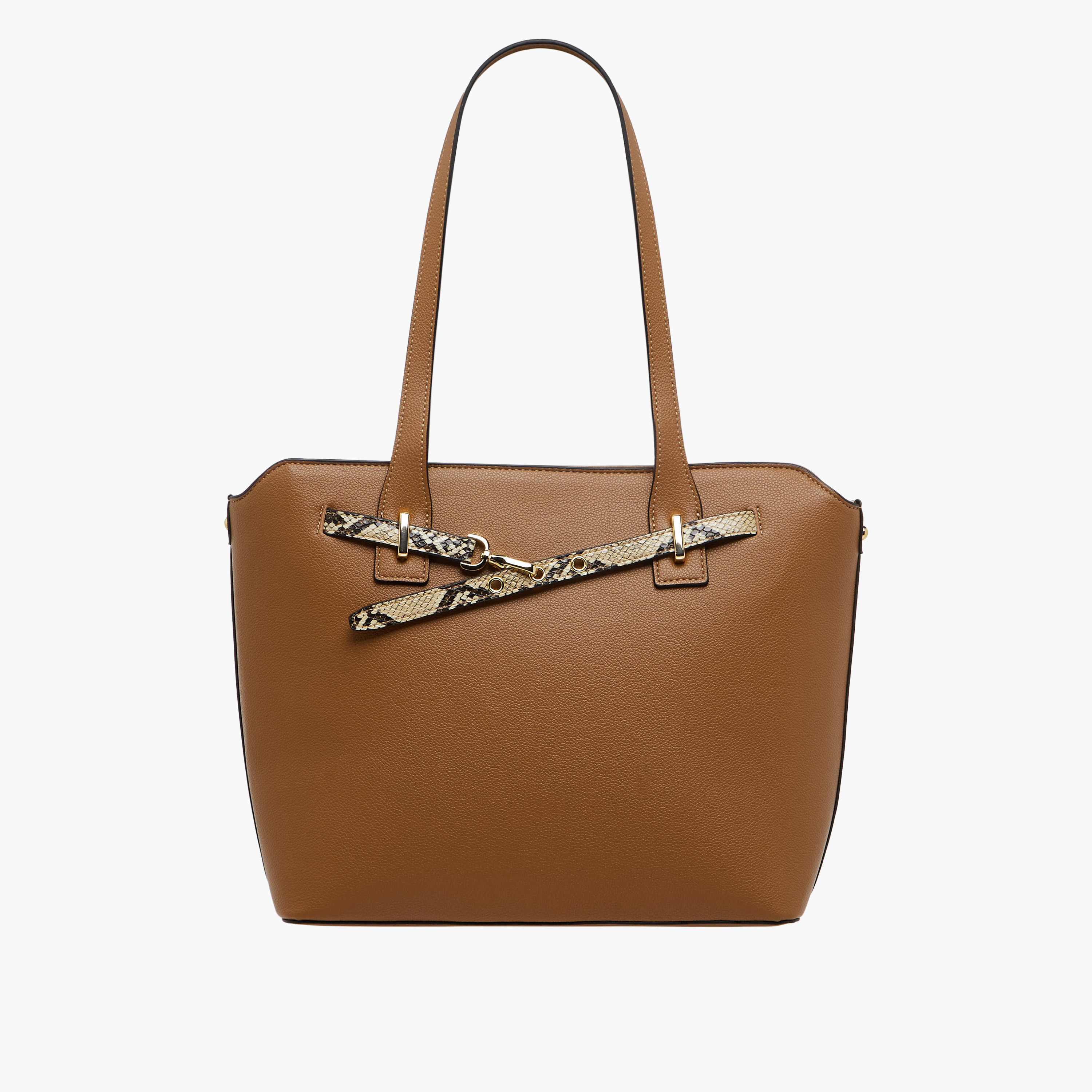Sasha Animal Textured Belt Detail Tote Bag with Handles-women-bagsandwallets-handbags-image-1