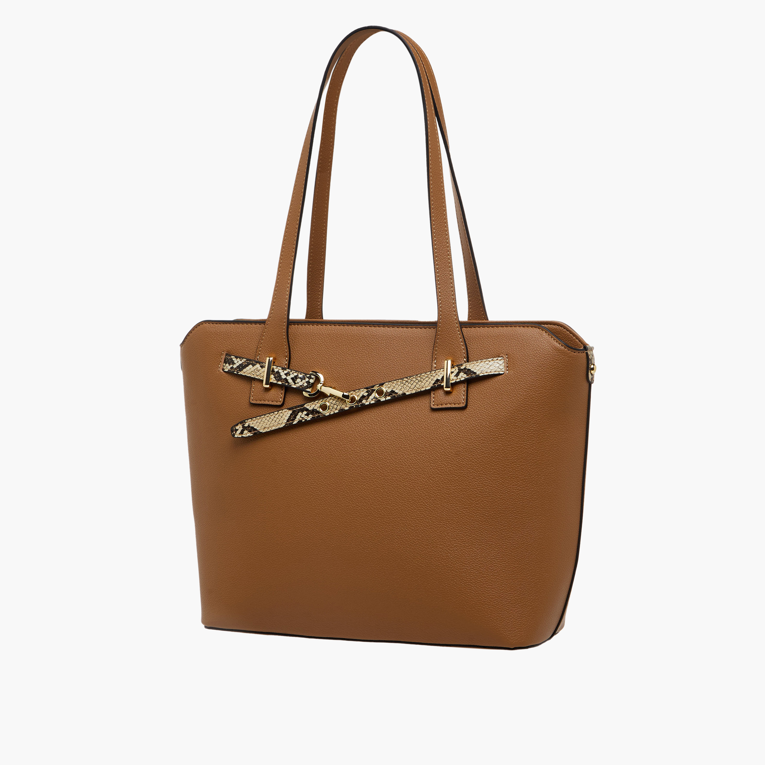 Sasha Animal Textured Belt Detail Tote Bag with Handles-women-bagsandwallets-handbags-image-3