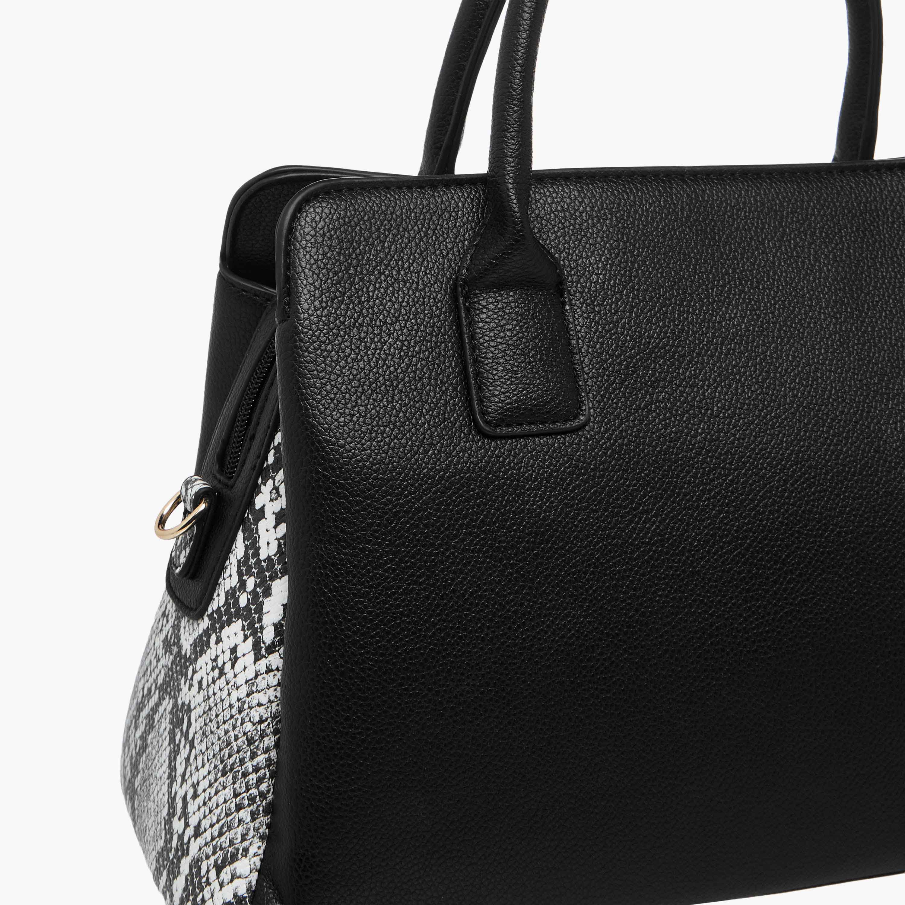 Sasha Animal Textured Panel Detail Tote Bag with Handles-women-bagsandwallets-handbags-image-6