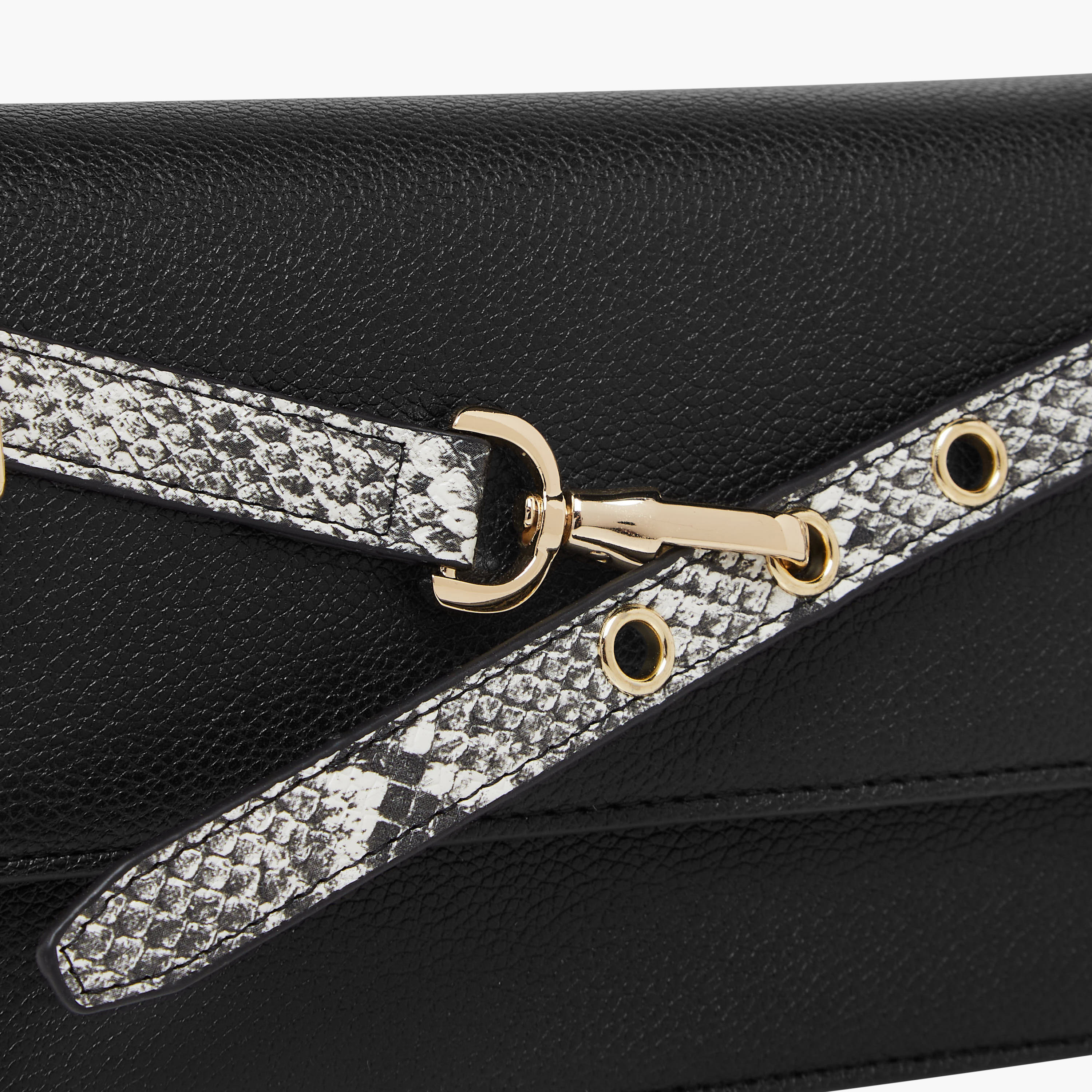 Sasha Animal Textured Belt Detail Crossbody Bag with Chain Strap-women-bagsandwallets-handbags-image-5