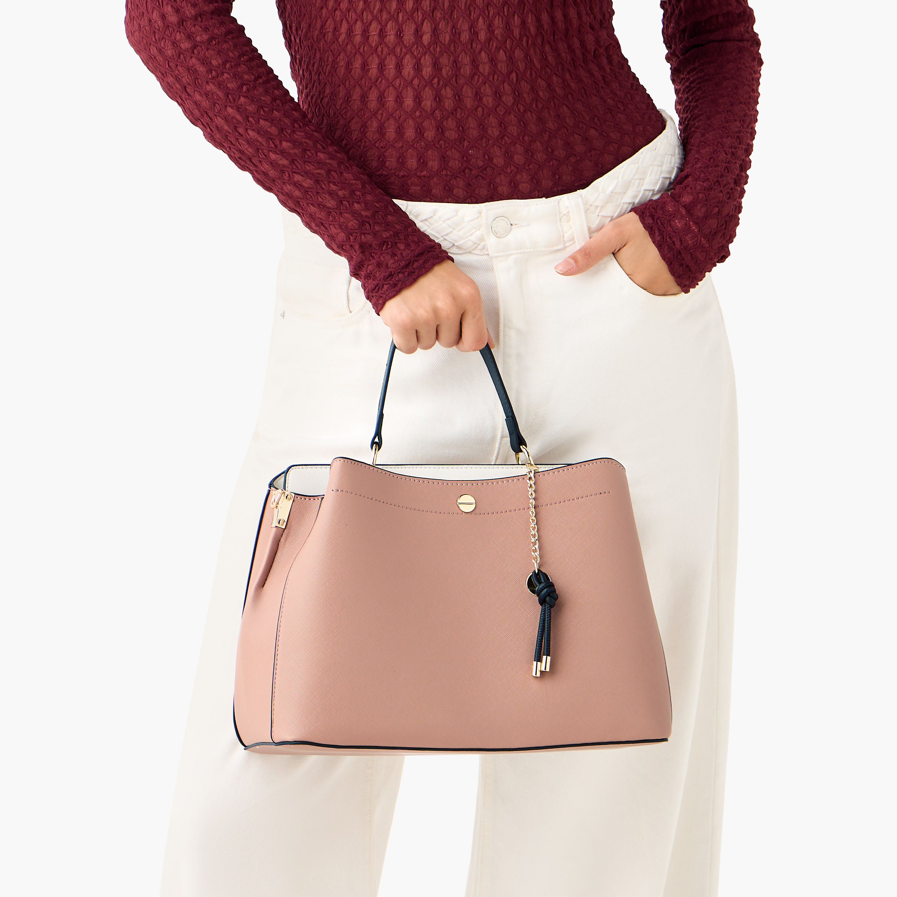Sasha Textured Tote Bag with Detachable Strap-women-bagsandwallets-handbags-image-8