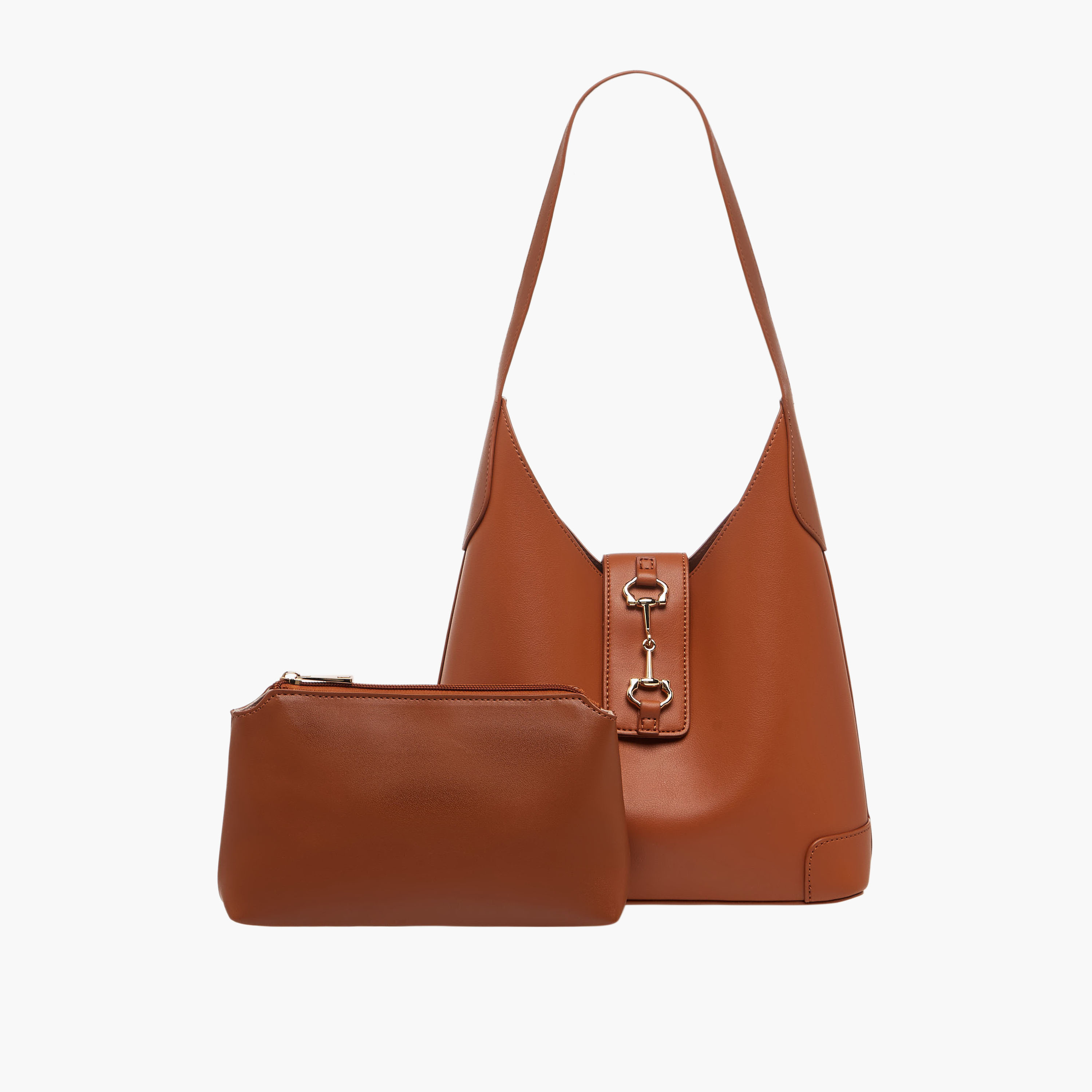 شنطة هوبو سادة بمقبض مع شنطة صغيرة من ساشا-women-bagsandwallets-handbags-image-1