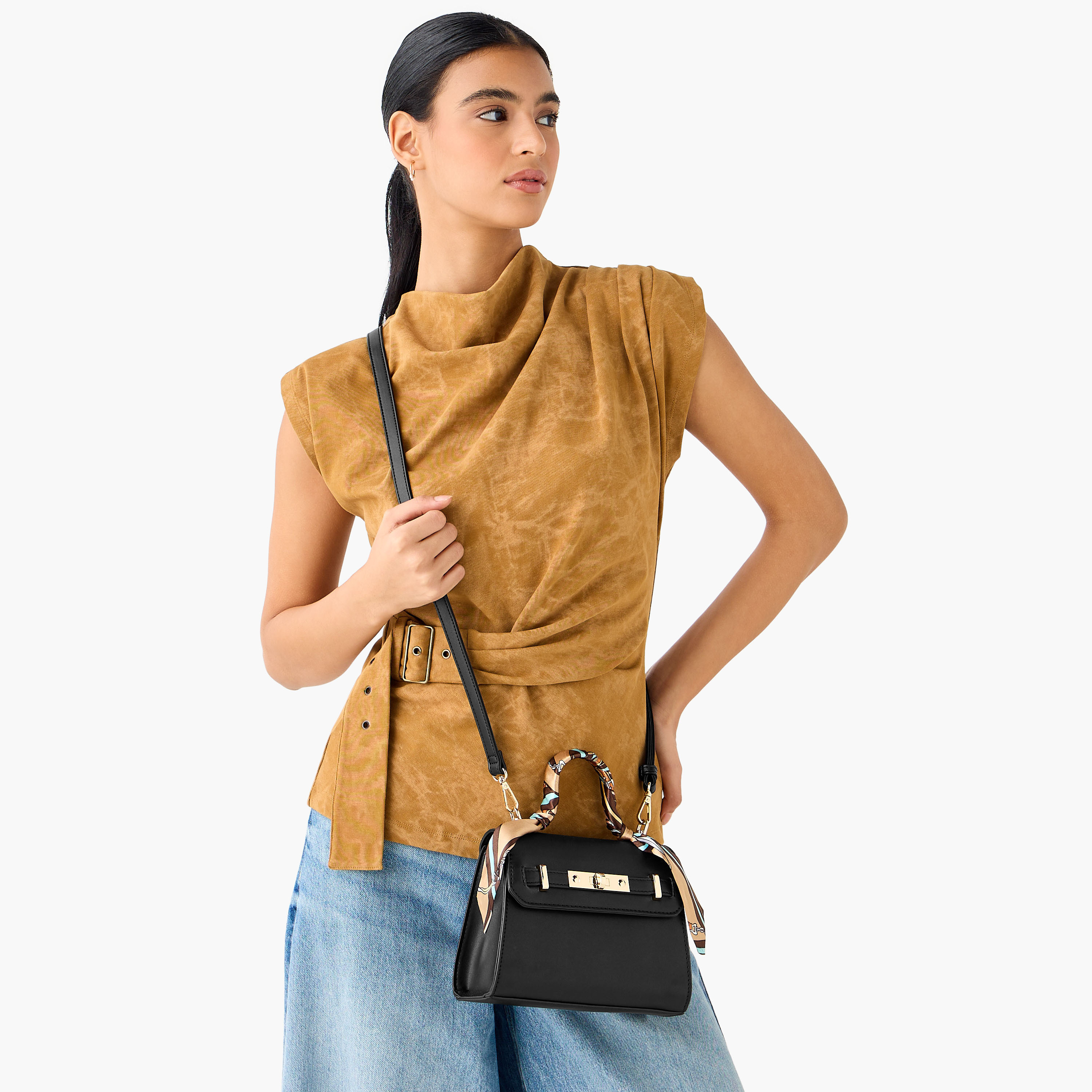 Sasha Kodes Scarf Accent Crossbody Bag with Detachable Strap-women-bagsandwallets-handbags-image-8