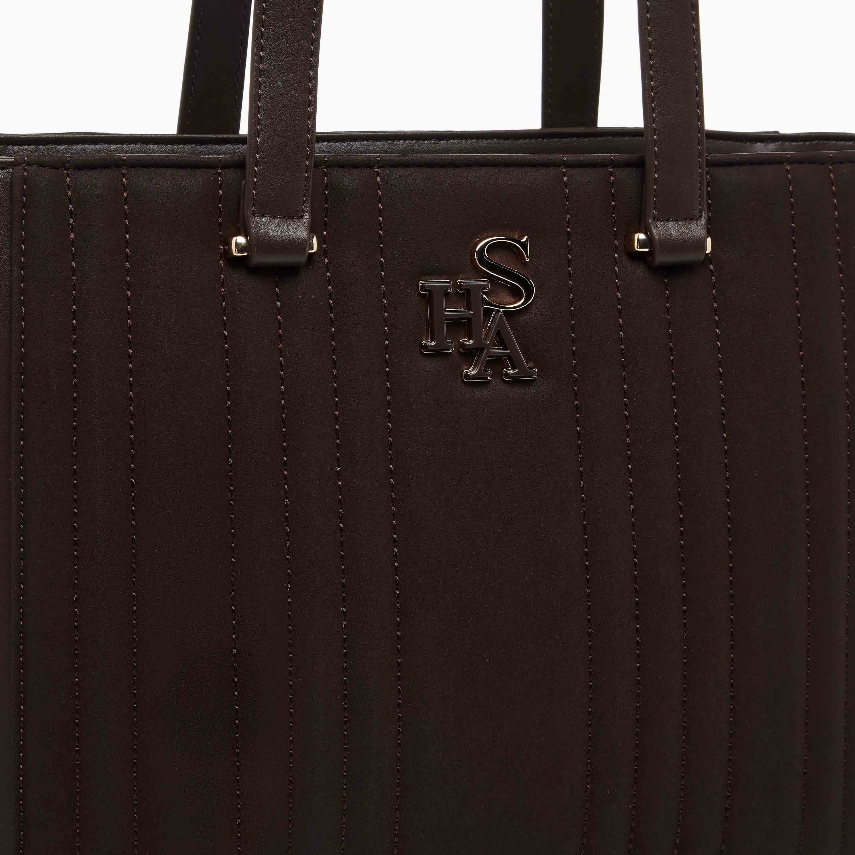 Sasha Kodes Textured Tote Bag with Double Handle-women-bagsandwallets-handbags-image-5