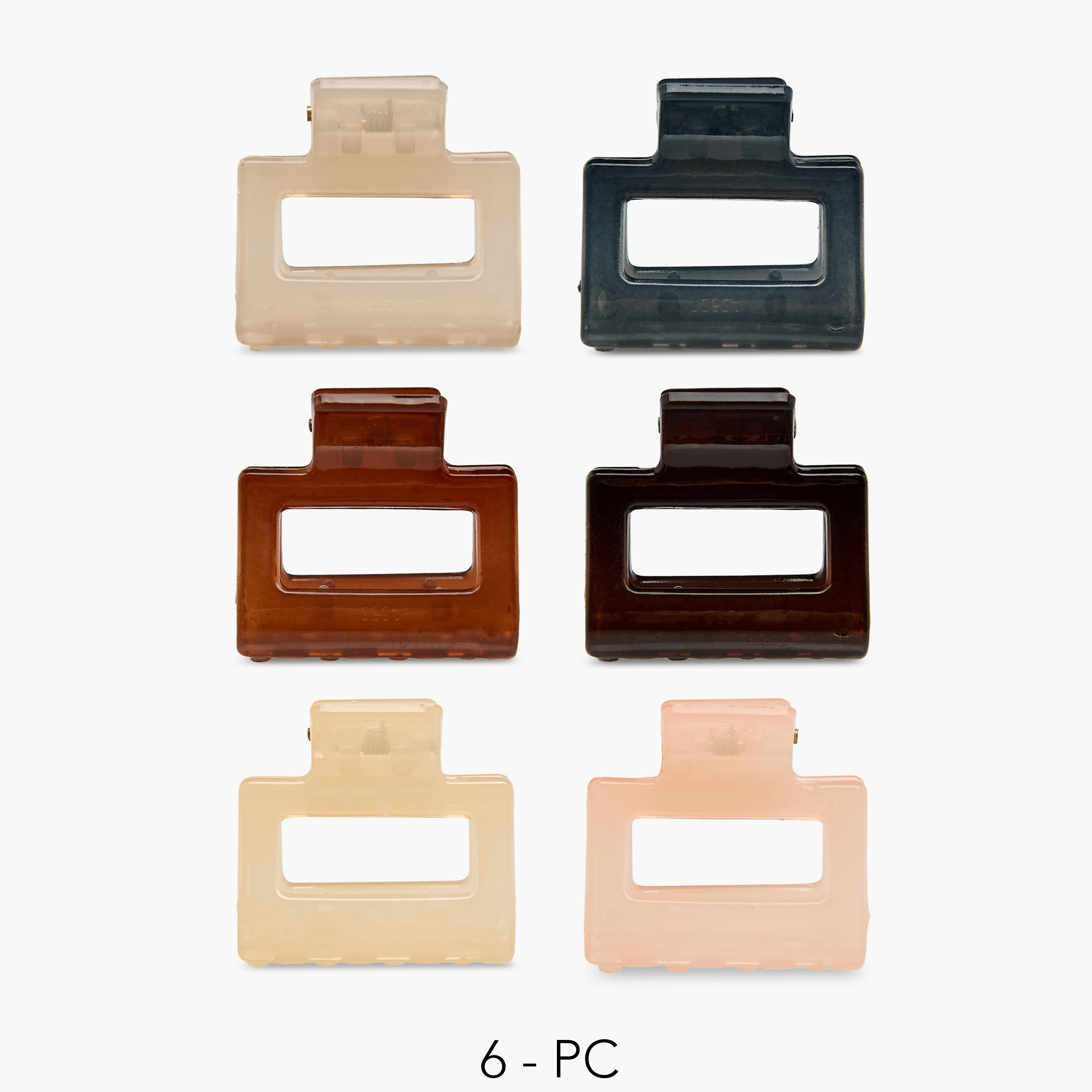 Pack of 6 Rectangle Shape Hair Clamp-women-hairaccessories-clamps-image-1
