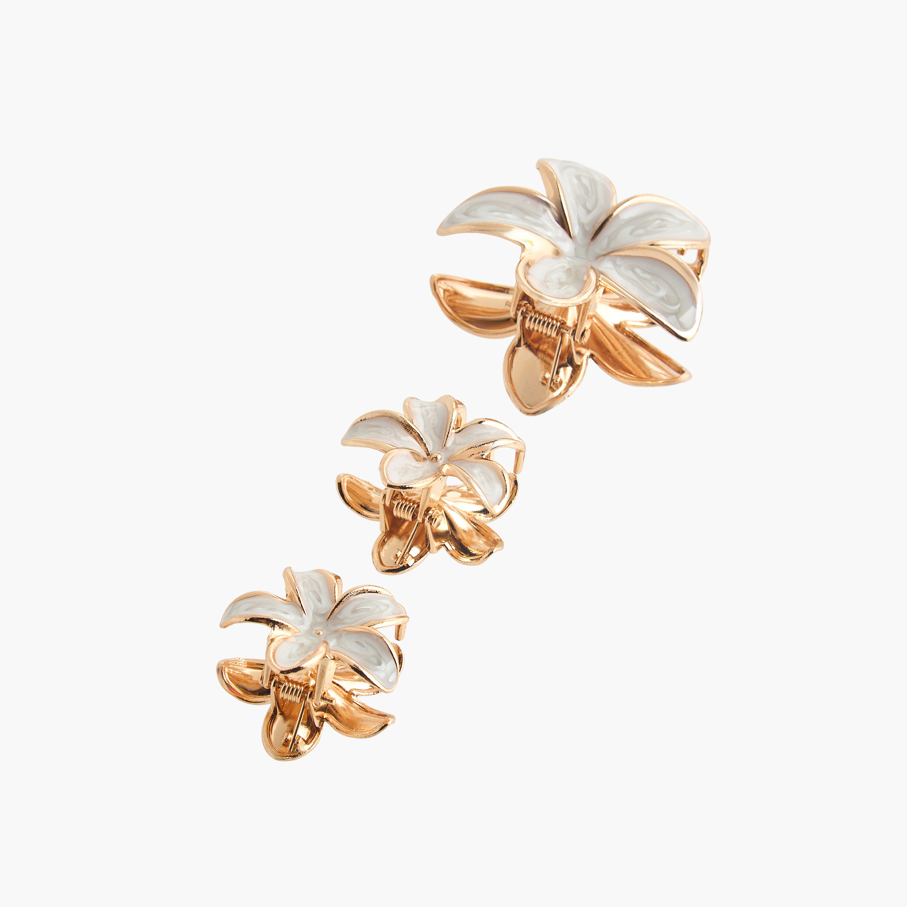 Pack of 3 Floral Shaped Hair Clamps-women-hairaccessories-clamps-image-5