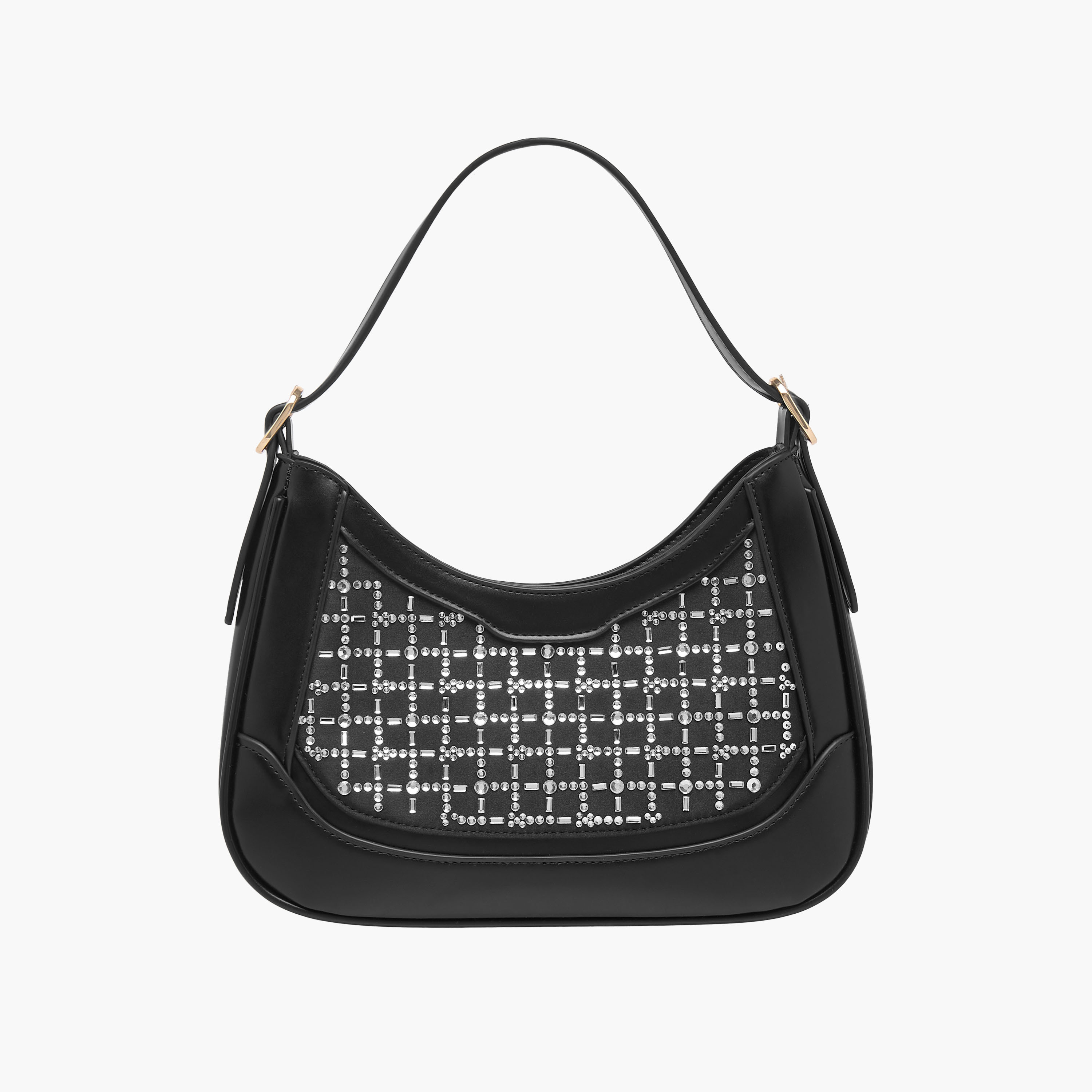 Sasha Tia Embellished Shoulder Bag with Adjustable Strap-women-bagsandwallets-handbags-image-1