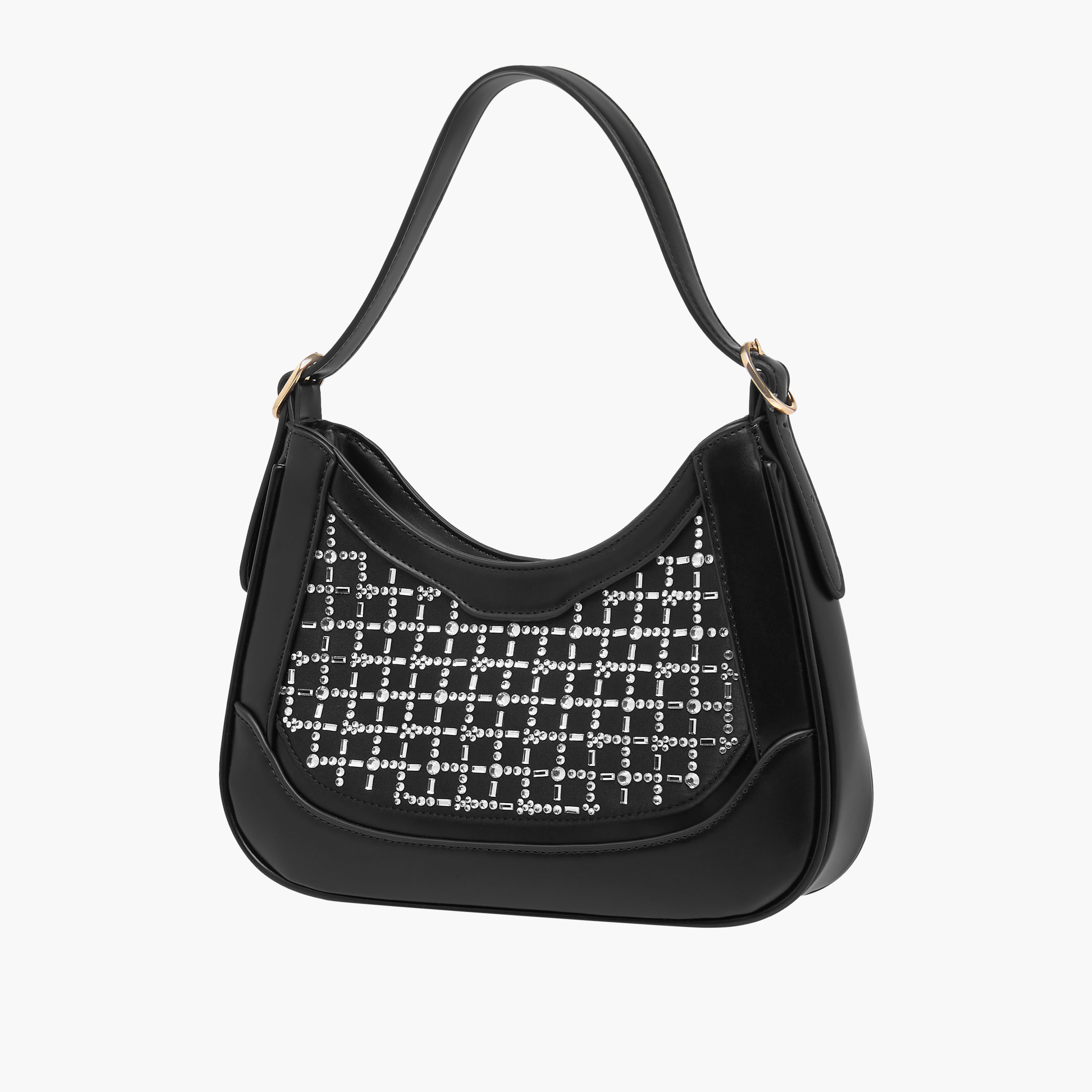 Sasha Tia Embellished Shoulder Bag with Adjustable Strap-women-bagsandwallets-handbags-image-2