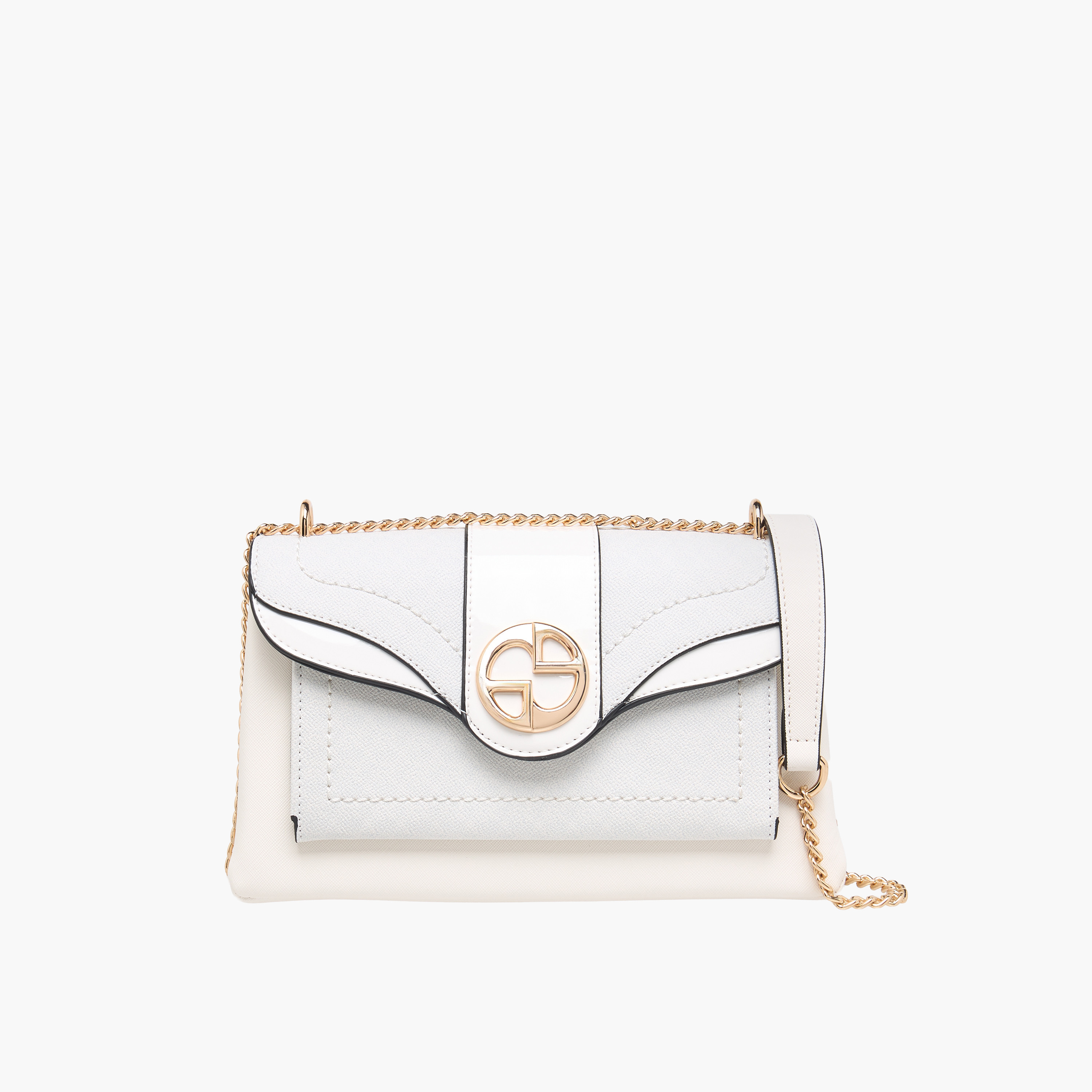 Sasha Tia Panelled Crossbody Bag with Chain Strap-women-bagsandwallets-handbags-image-1