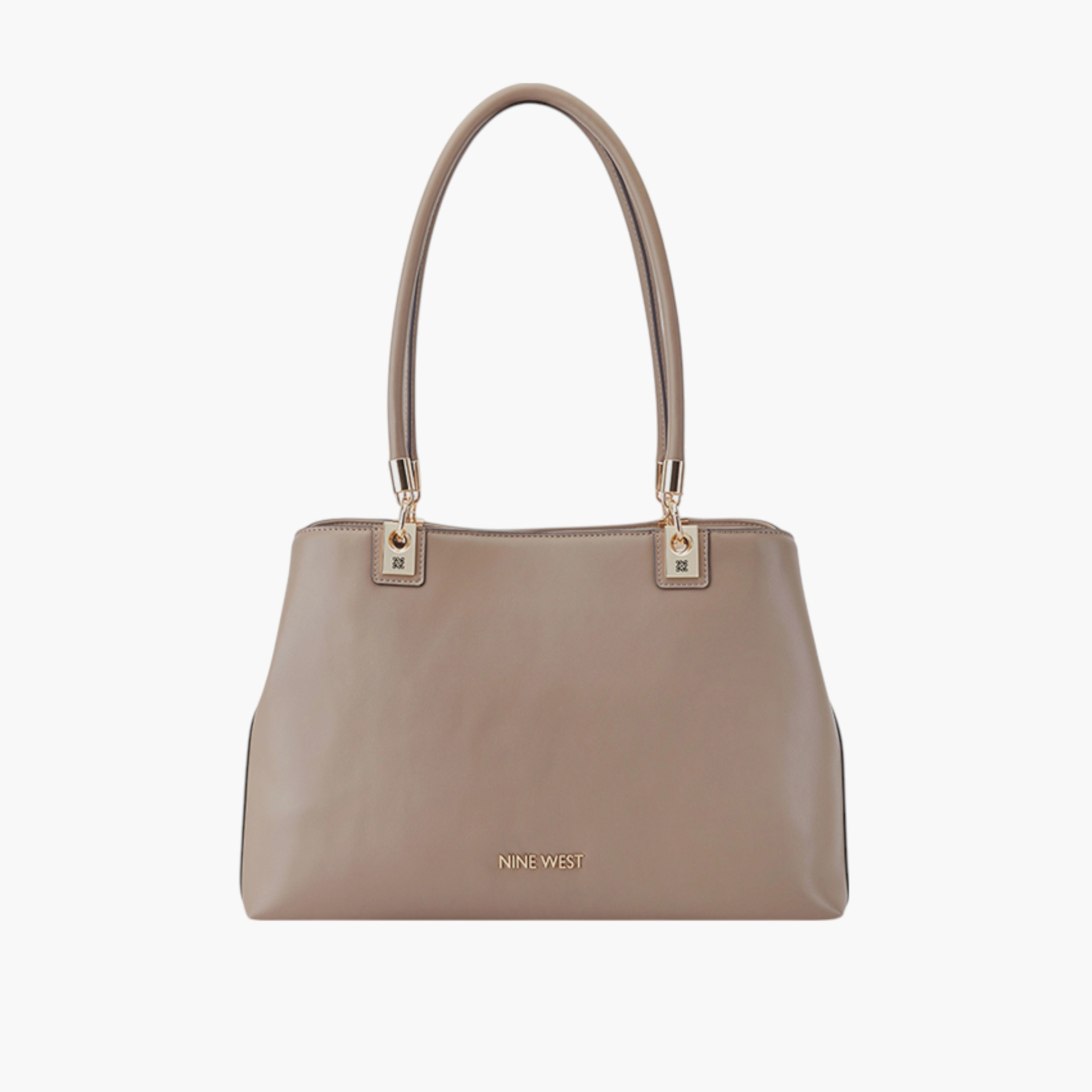 Nine West Solid Tote Bag with Double Handle and Button Closure-women-bagsandwallets-handbags-image-1