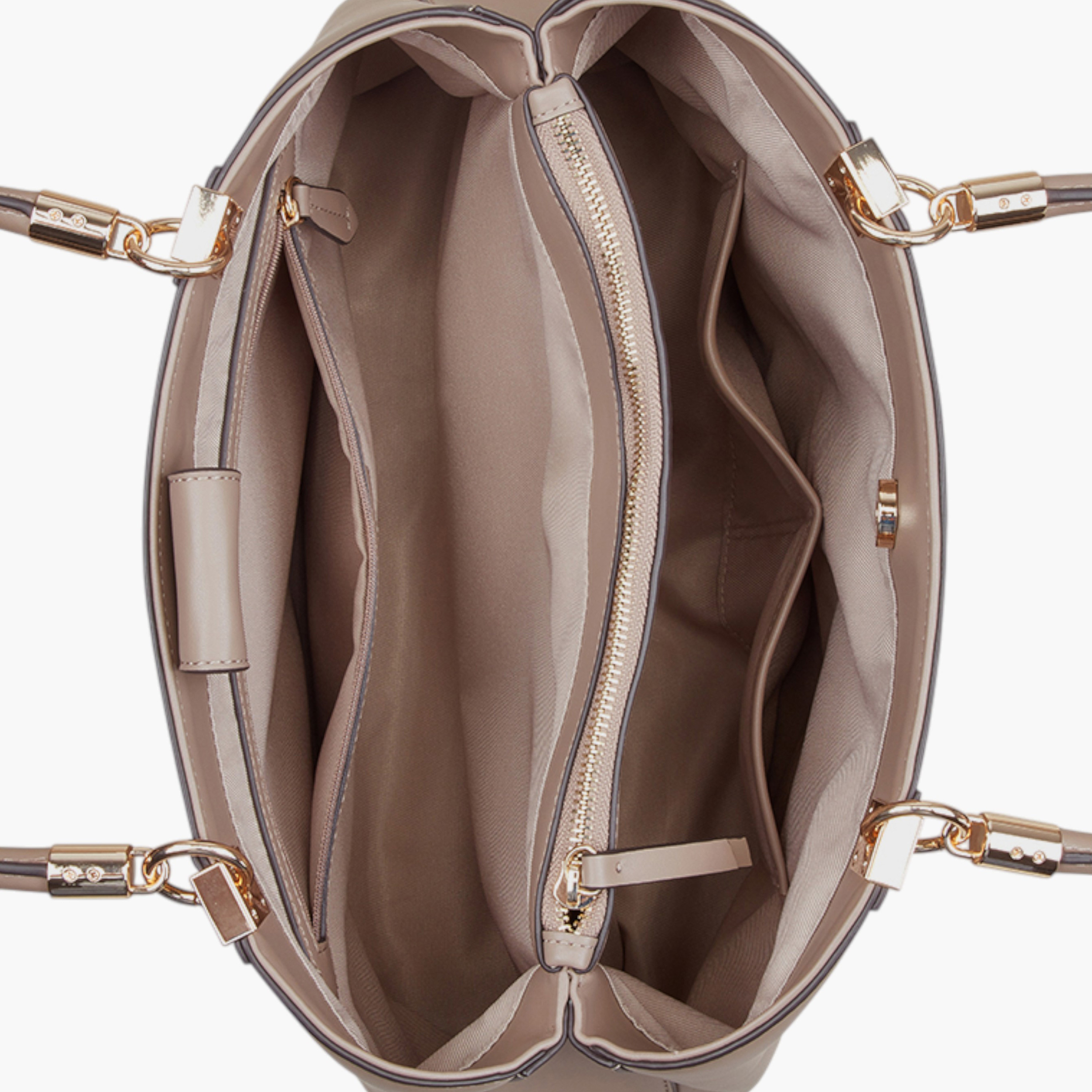Nine West Solid Tote Bag with Double Handle and Button Closure-women-bagsandwallets-handbags-image-3
