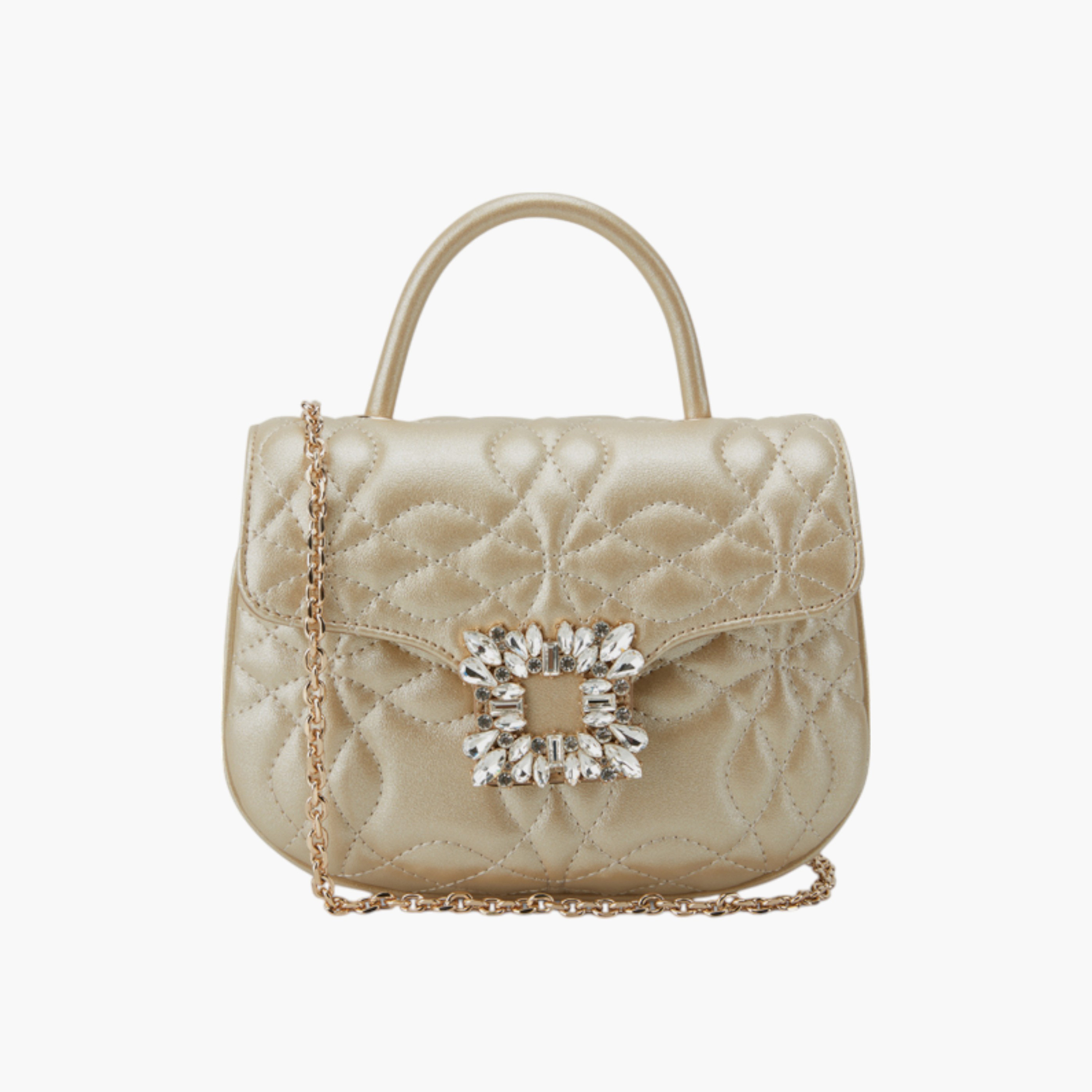 شنطة كروس بودي مبطنة بحزام سلسلة ومقبض علوي من ناين ويست-women-bagsandwallets-handbags-image-1