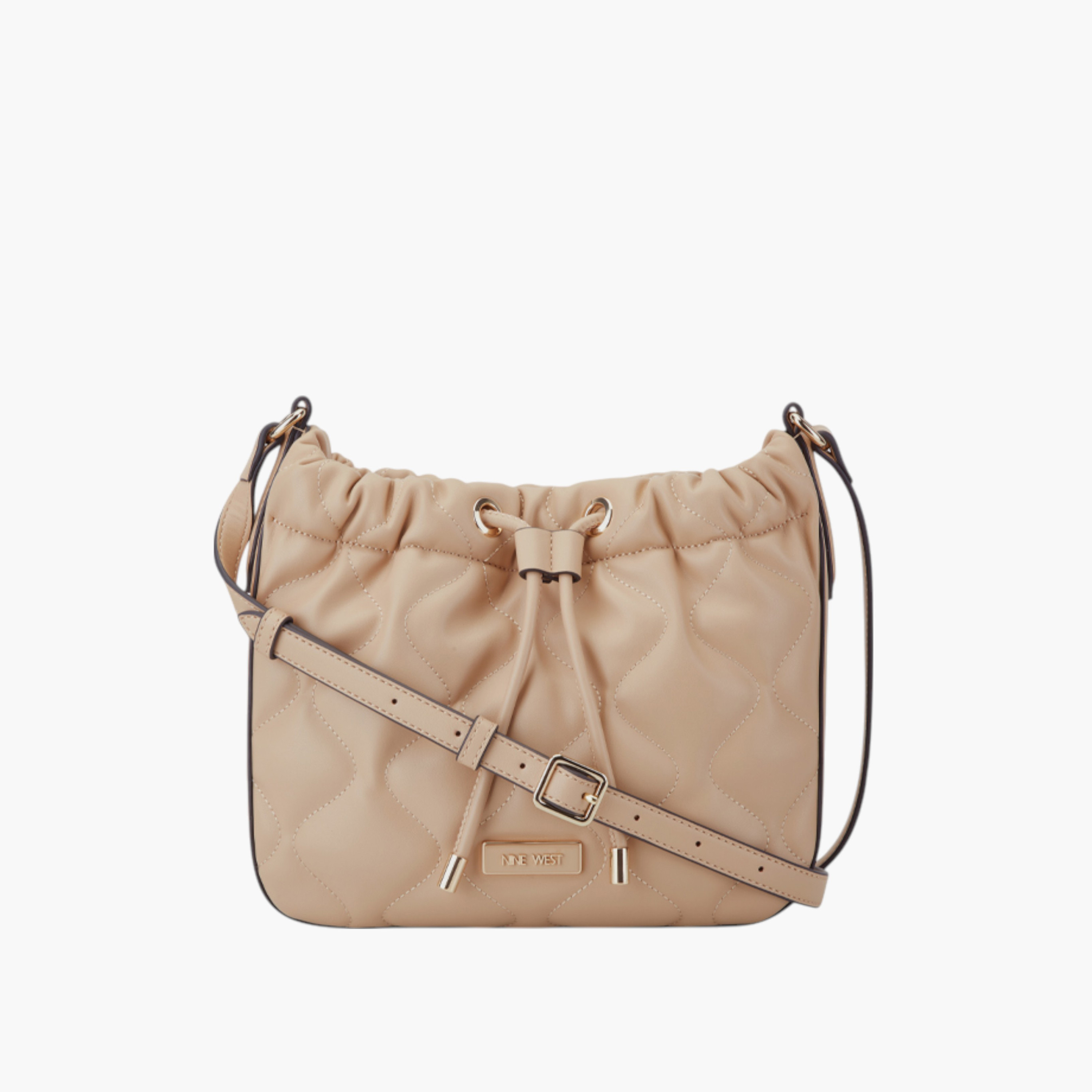 Nine West Quilted Bucket Bag with Drawstring Closure and Handle-women-bagsandwallets-handbags-image-1