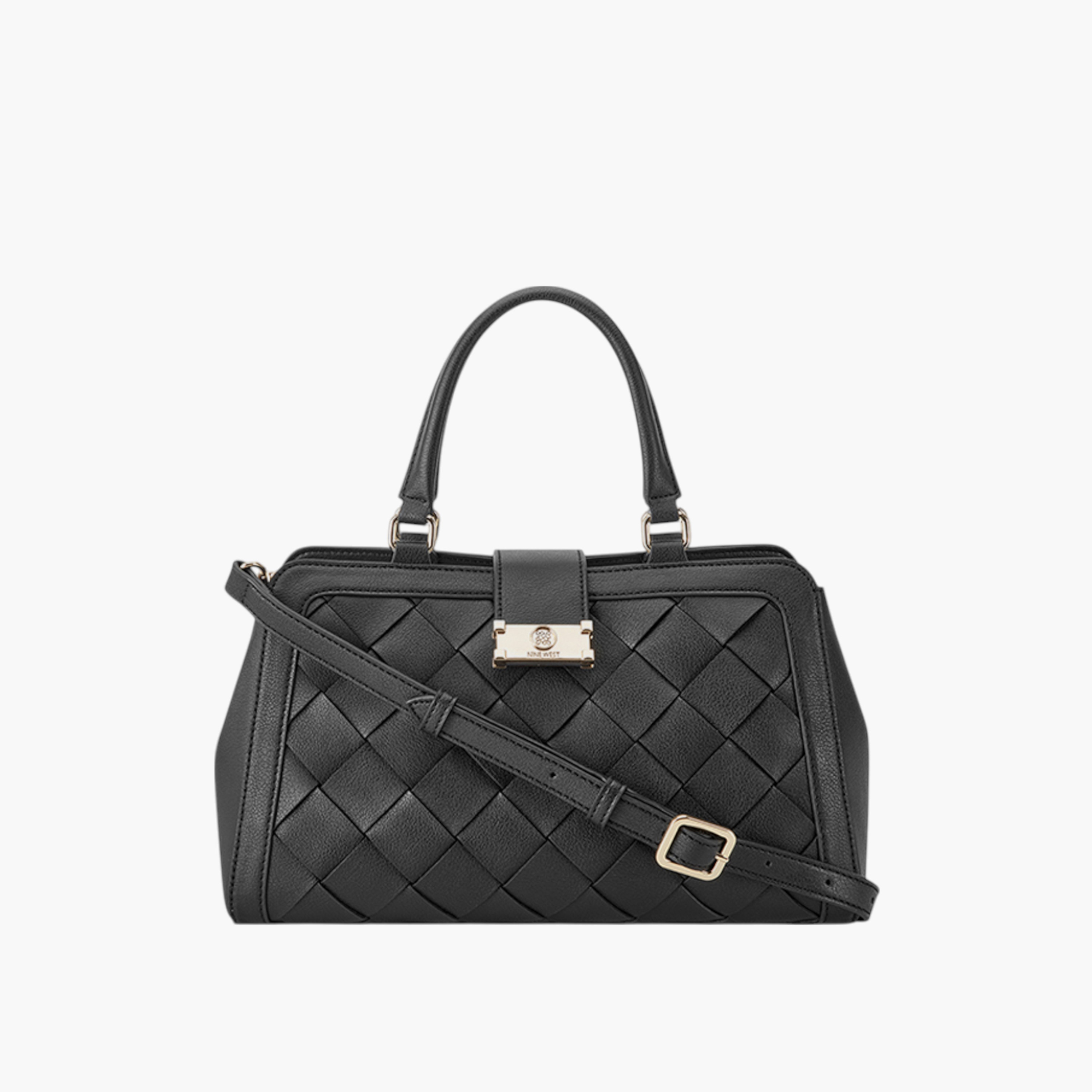 Nine West Textured Tote Bag with Double Handles and Adjustable Strap-women-bagsandwallets-handbags-image-1