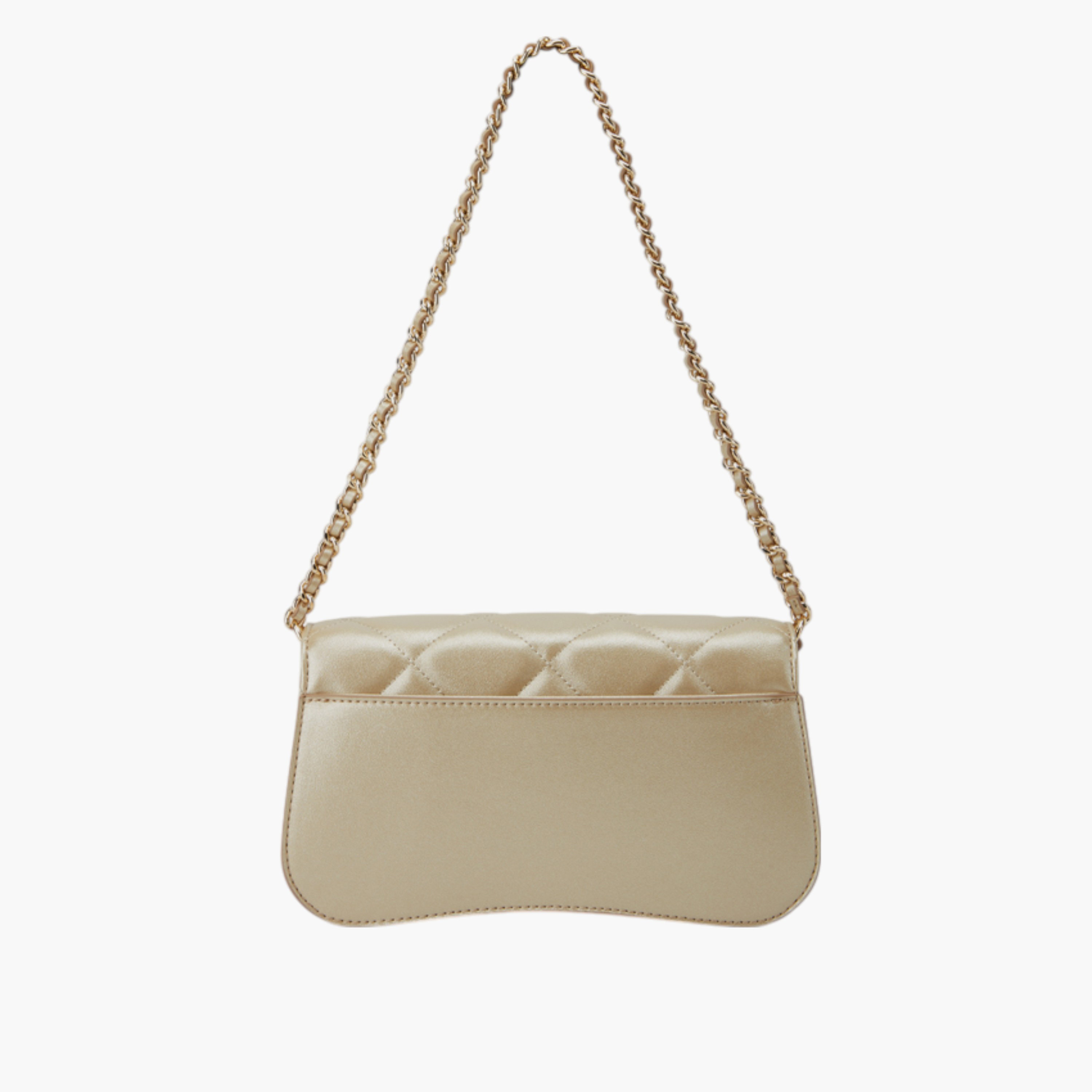 شنطة كتف مبطنة بحزام مزين بسلسلة وطية إغلاق من ناين ويست-women-bagsandwallets-handbags-image-3